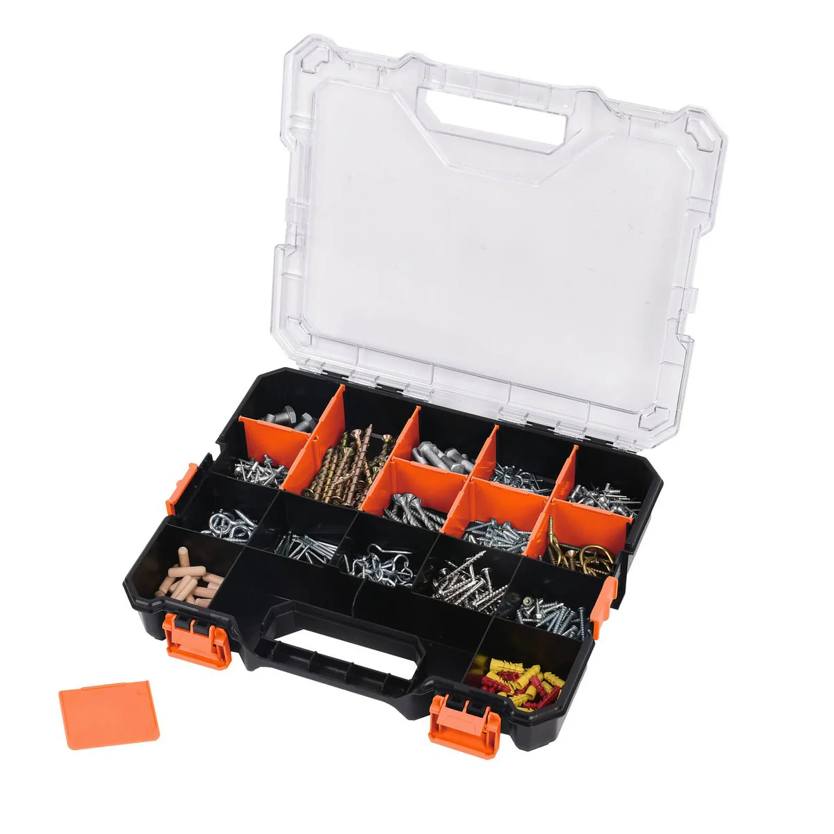 Tactix 365mm Interlock Organiser - Clear - 9 Removable Dividers - Image 3