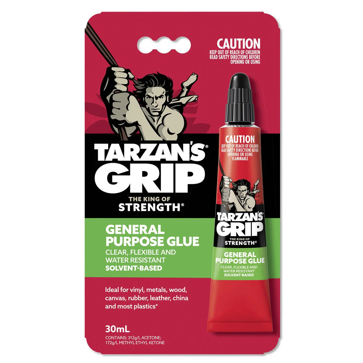 Tarzan S Grip 30ml General Purpose Adhesive - Clear - Fast Drying - Water Resistant