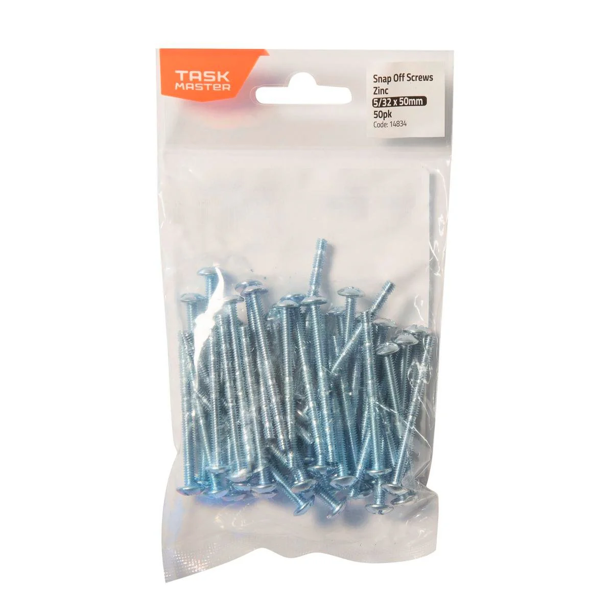 Taskmaster 5 Zinc Snap Off Screw 50 Pack - 32 x 50mm