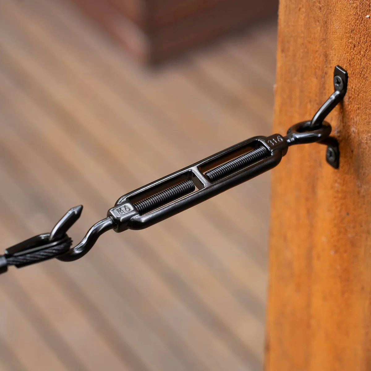 Taskmaster 6mm Black Turnbuckle Hook and Eye 6 Pack - 316 Stainless Steel - Tensioning - Image 3
