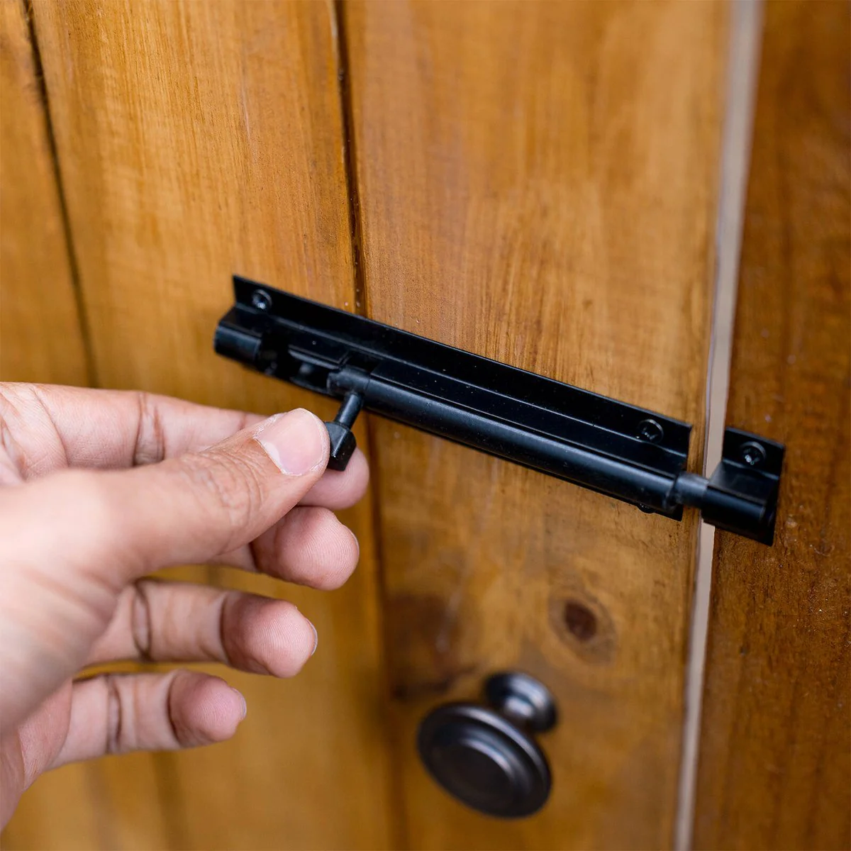 Taskmaster 100mm Black Matte Barrel Bolt - Solid Brass Security Solution - Image 5