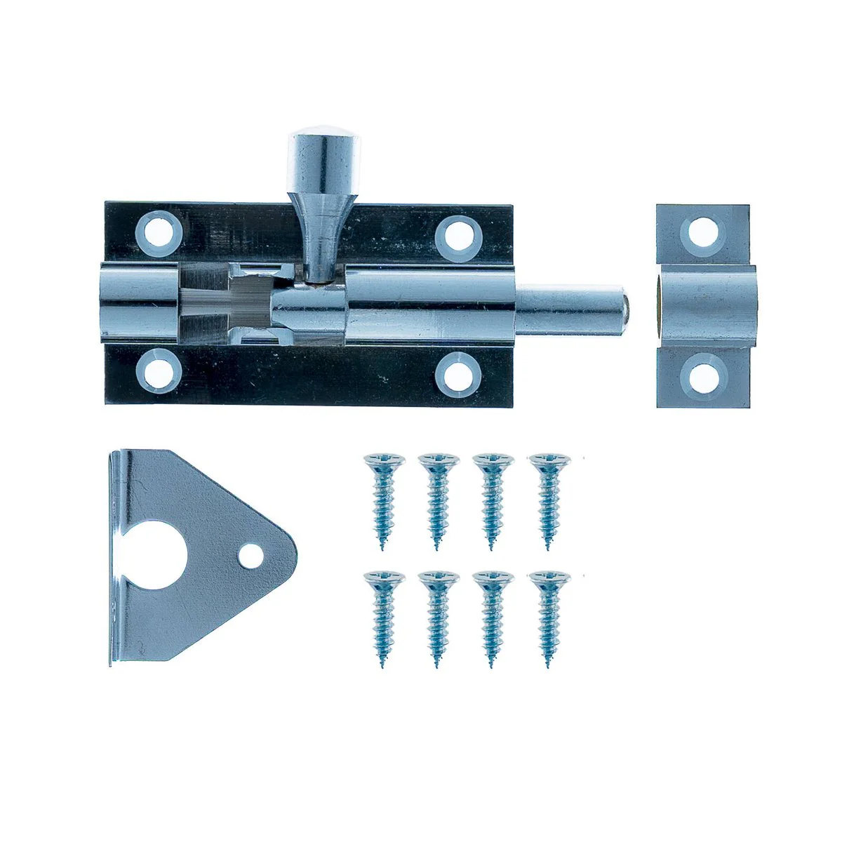 Taskmaster 50mm Chrome Plated Barrel Bolt - Solid Brass Security Solution - Image 2