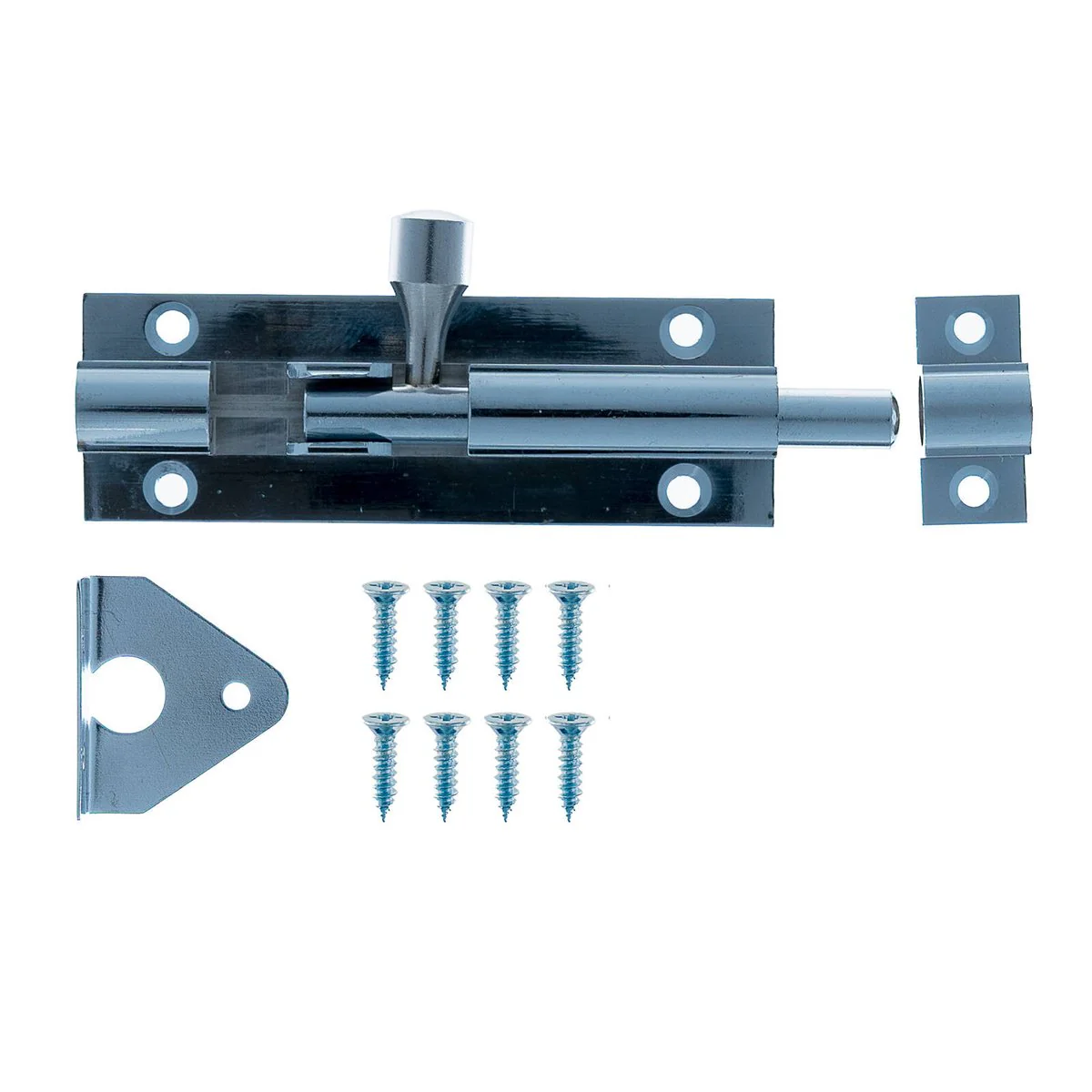 Taskmaster 75mm Chrome Plated Barrel Bolt - Solid Brass Security Solution - Image 2