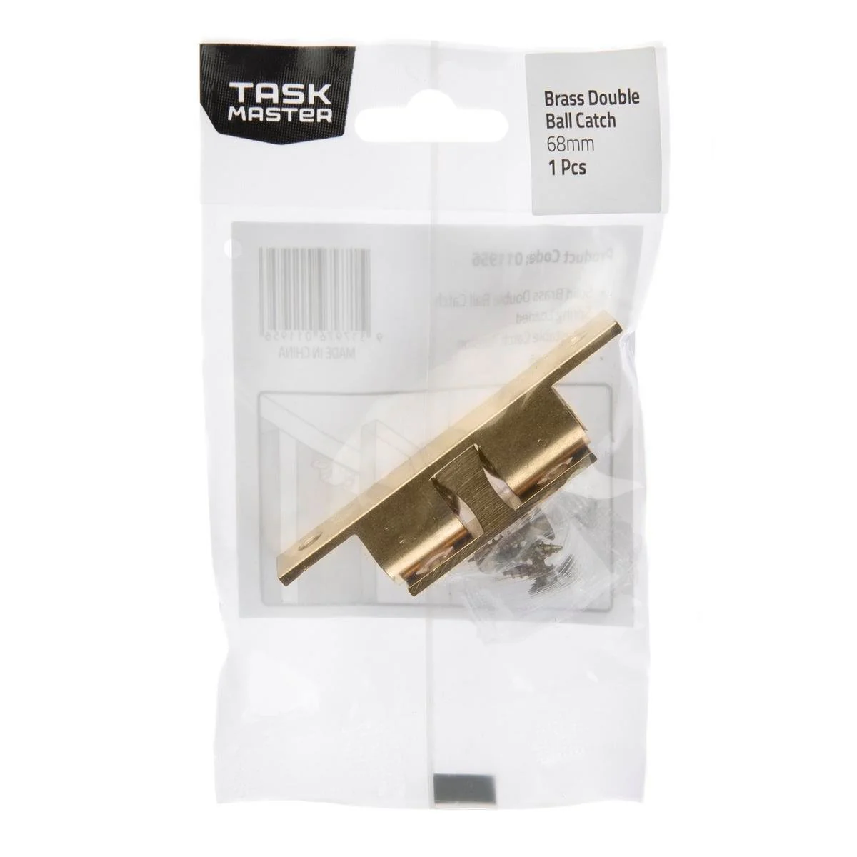 Taskmaster Double Ball Catch - 68mm - Solid Brass - Cabinet Use