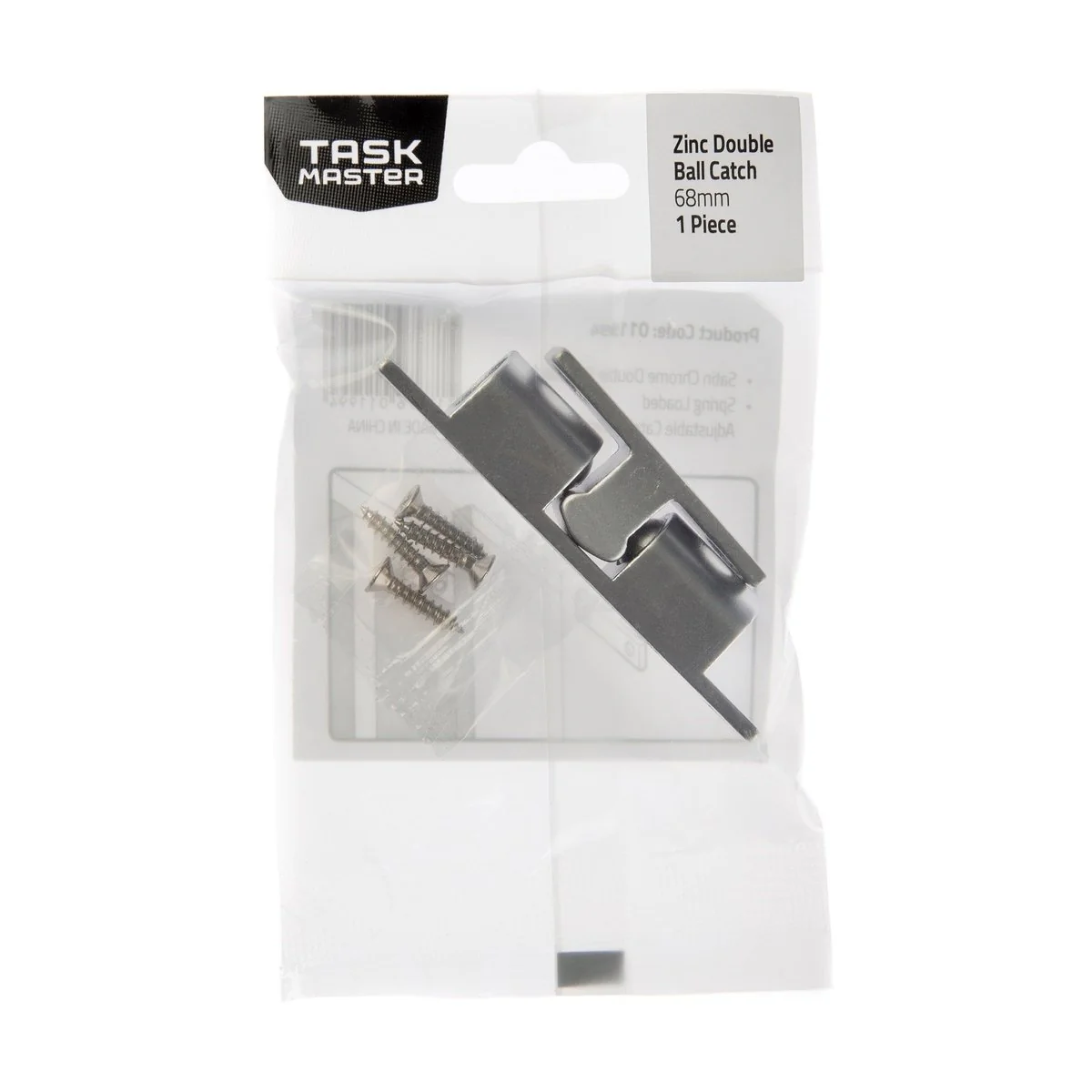 Taskmaster Double Ball Catch - 68mm - Zinc - Ideal for Cabinetry