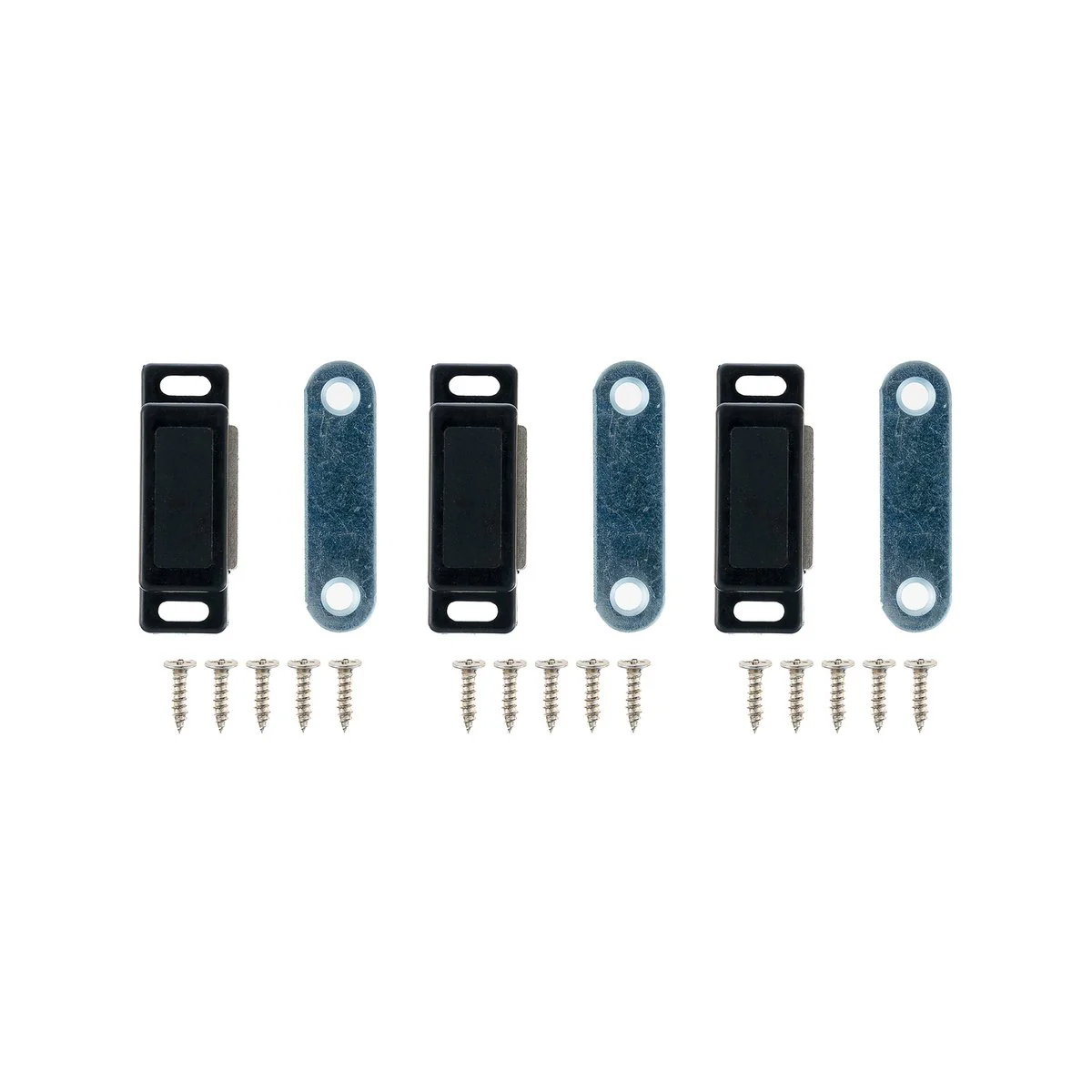 Taskmaster Magnetic Door Catch - 46mm - Black - Plastic - 3 Pack - Image 2
