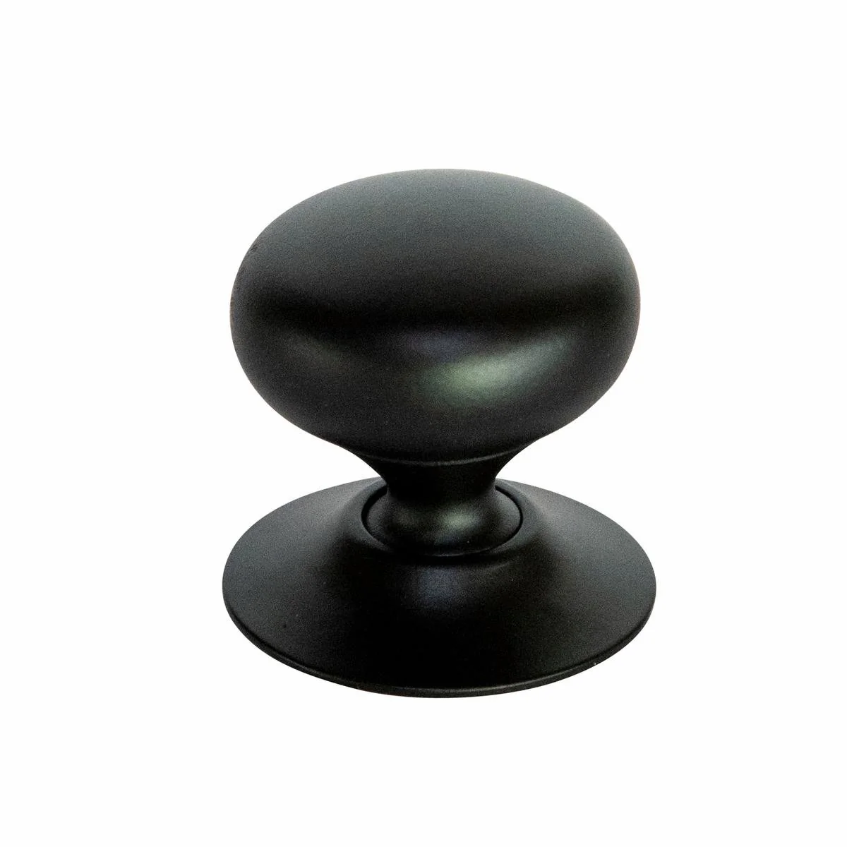 Taskmaster Matte Black Mushroom Cabinet Knob - 37mm x 37mm - Steel