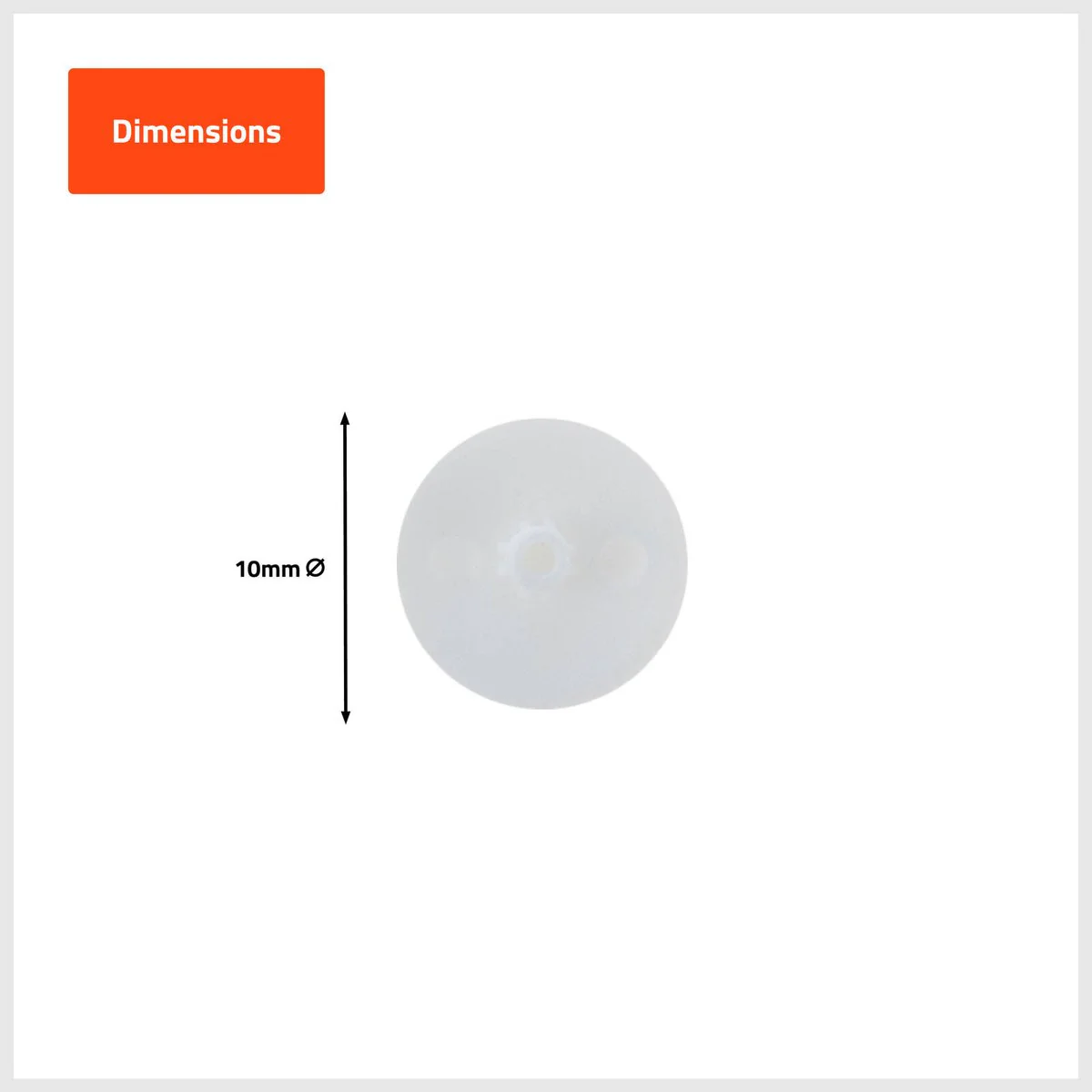 Taskmaster Screw Caps - 10mm - White - 100 Pack - Plastic - Easy Installation - Image 2