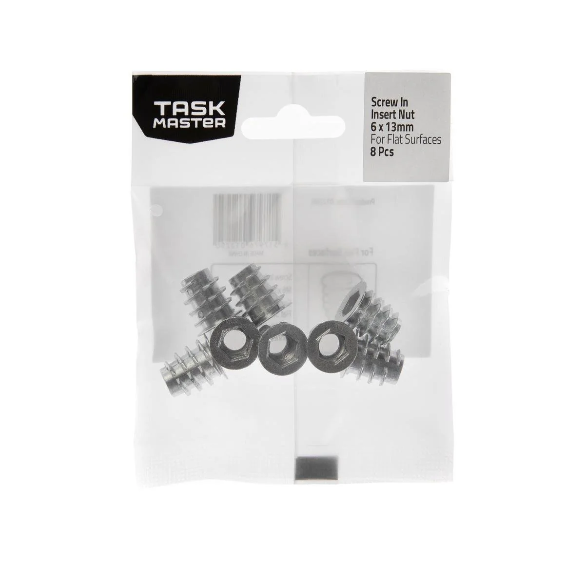 Taskmaster Screw-In Insert Nut - 13mm - Metal - For Soft Wood