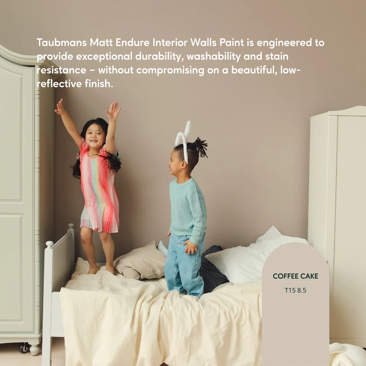 Taubmans 4L Accent Matt Endure Interior Walls Paint - 4L - Stain Resistant, Low Odour - Image 4