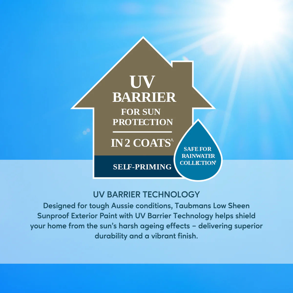 Taubmans 4L Neutral Low Sheen Exterior Paint - UV Protection - Fast Drying - Image 4