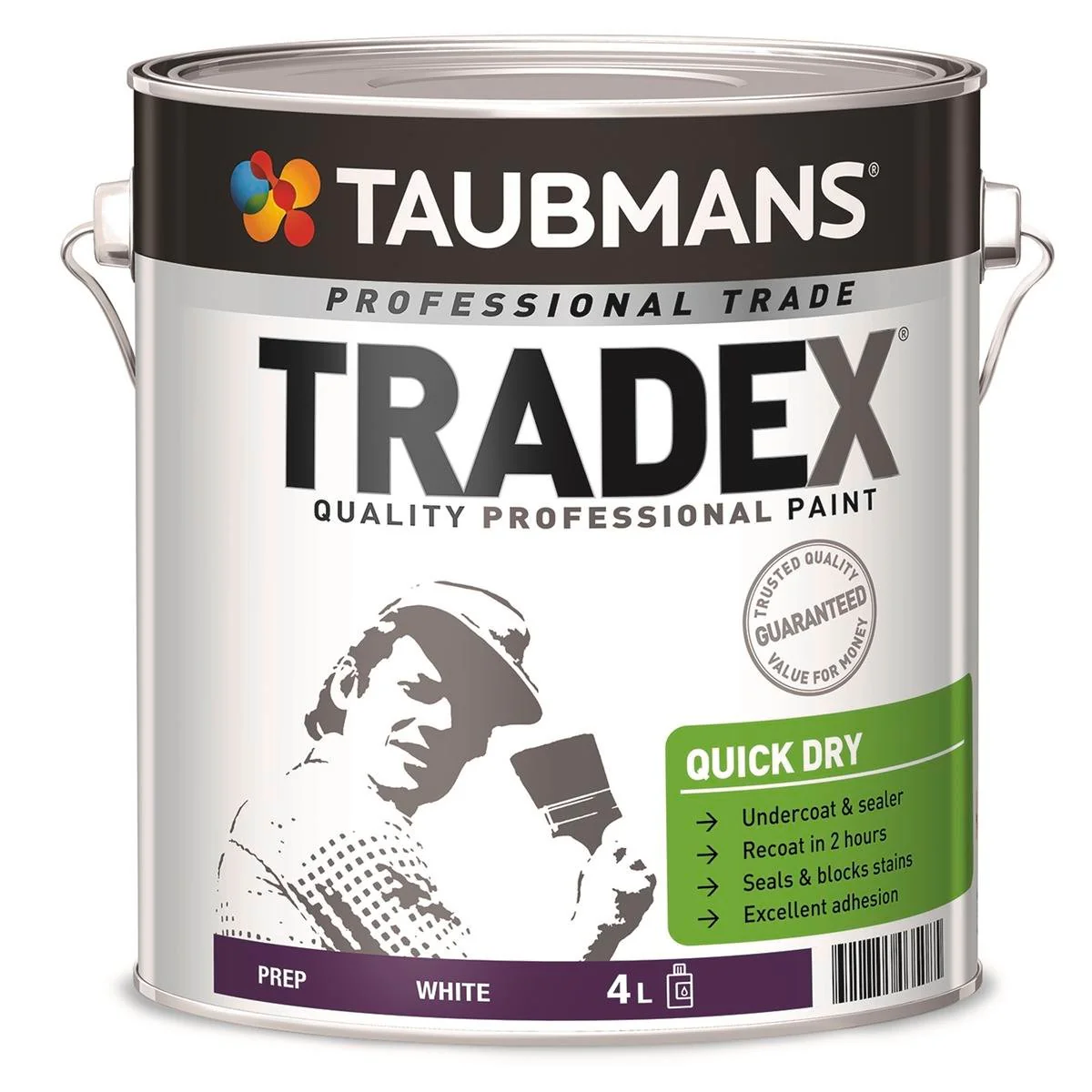 Taubmans 4L White Oil Based Tradex Interior Quick Dry Undercoat - Sealer - 180mm x 195mm x 180mm - Quick Drying - Stain Blocking