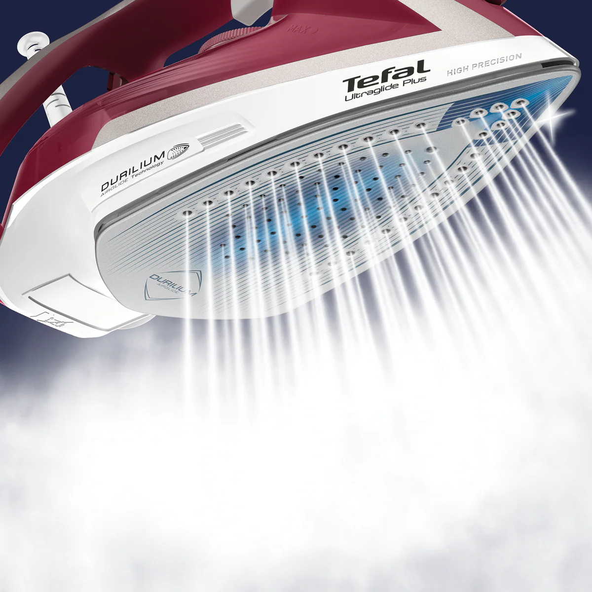 Tefal Iron Ultraglide Anti Calc Plus FV5842 - 2400W - White/Blue - Efficient Steam Iron - Image 5