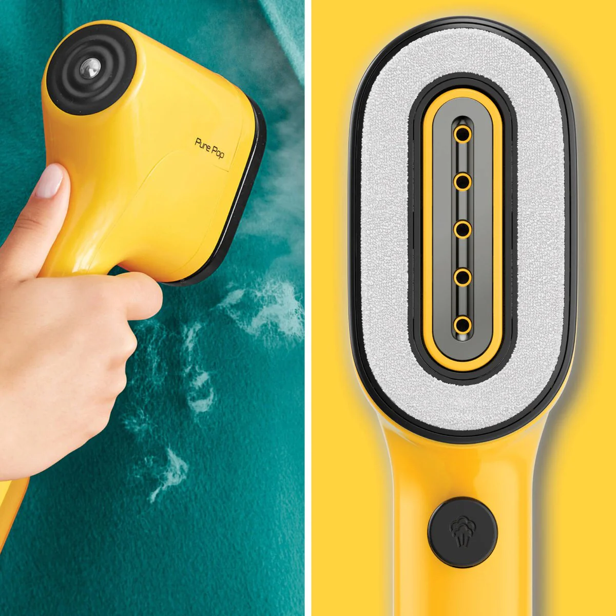 Tefal Pure Pop Handheld Garment Steamer DT2026 - 20 g/min - Sunshine Yellow - Image 4