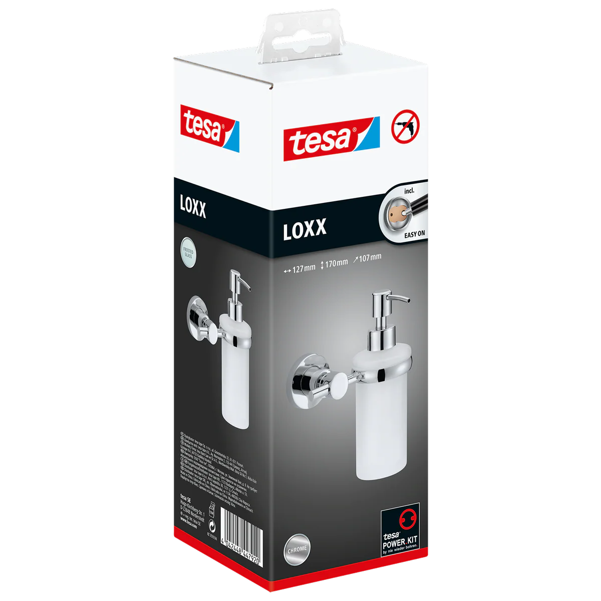 Tesa Loxx Soap Dispenser - Chrome Plated Metal - 127mm x 107mm x 170mm - Image 2
