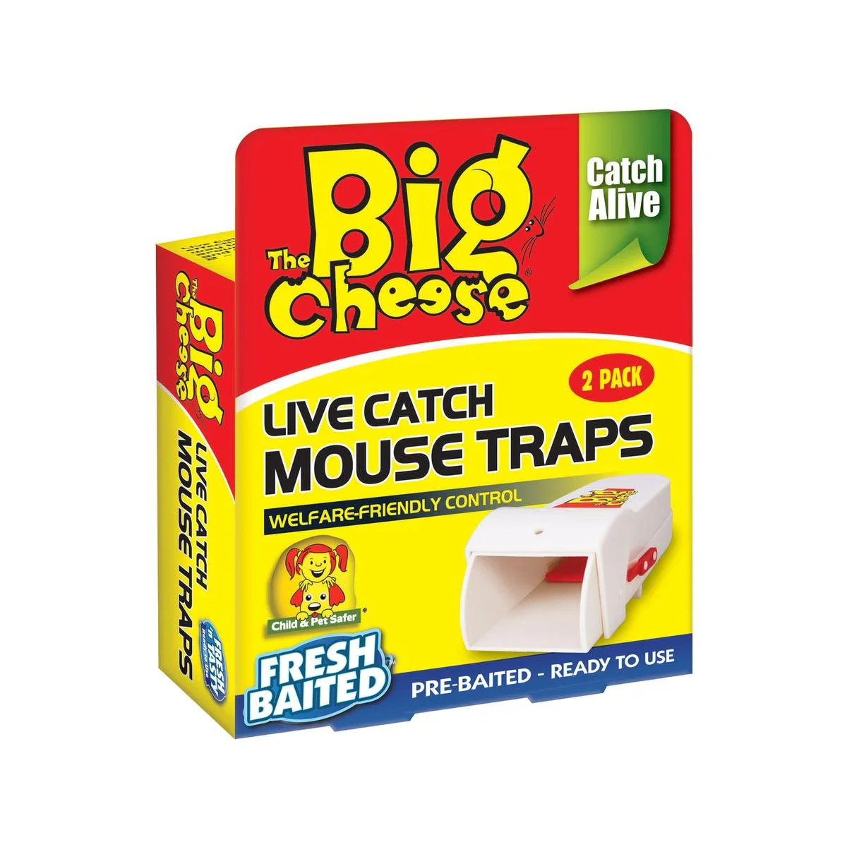 The Big Cheese Live Catch Mouse Trap - 2 Pack - Welfare Friendly - Indoor Use
