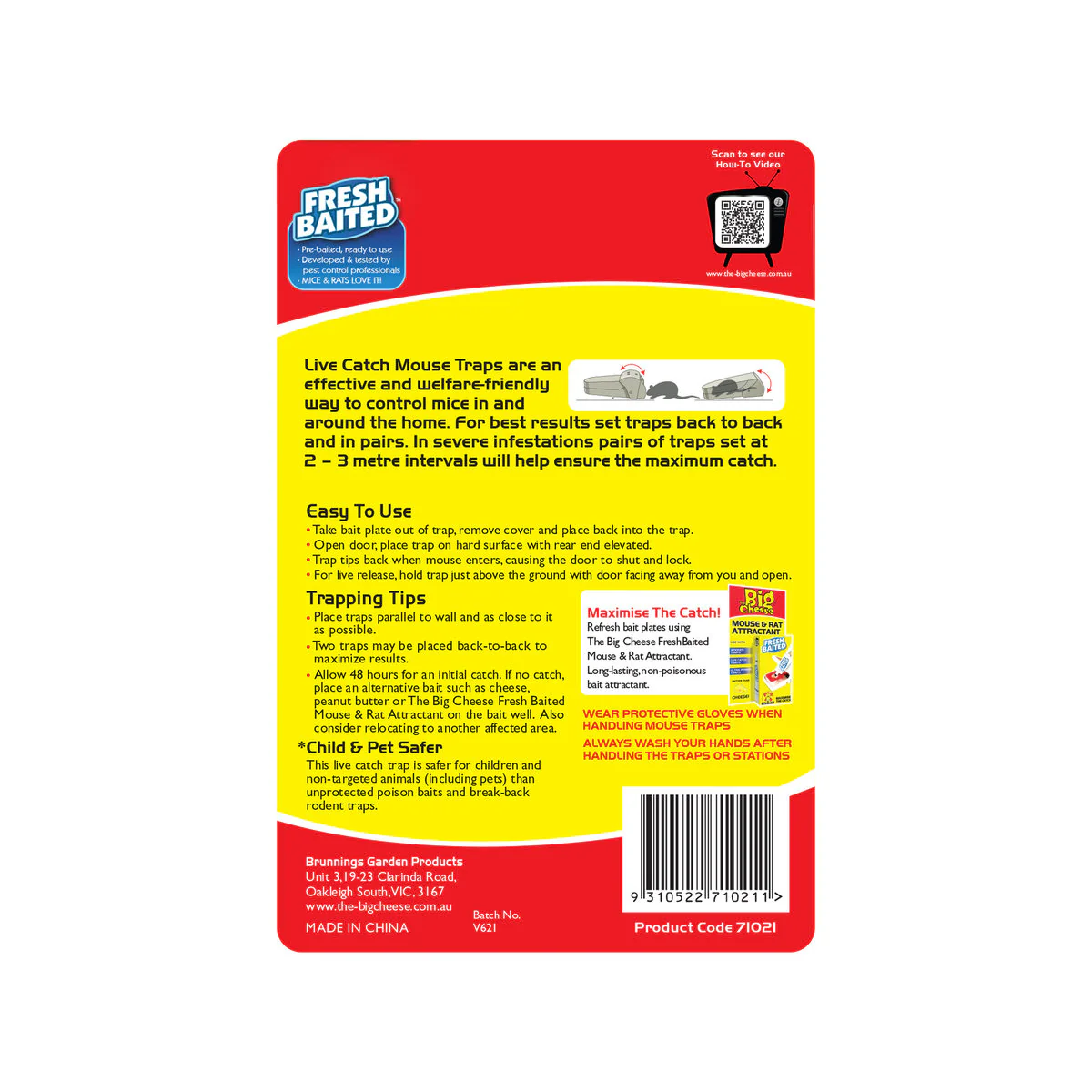 The Big Cheese Live Catch Mouse Trap - 2 Pack - Welfare Friendly - Indoor Use - Image 2