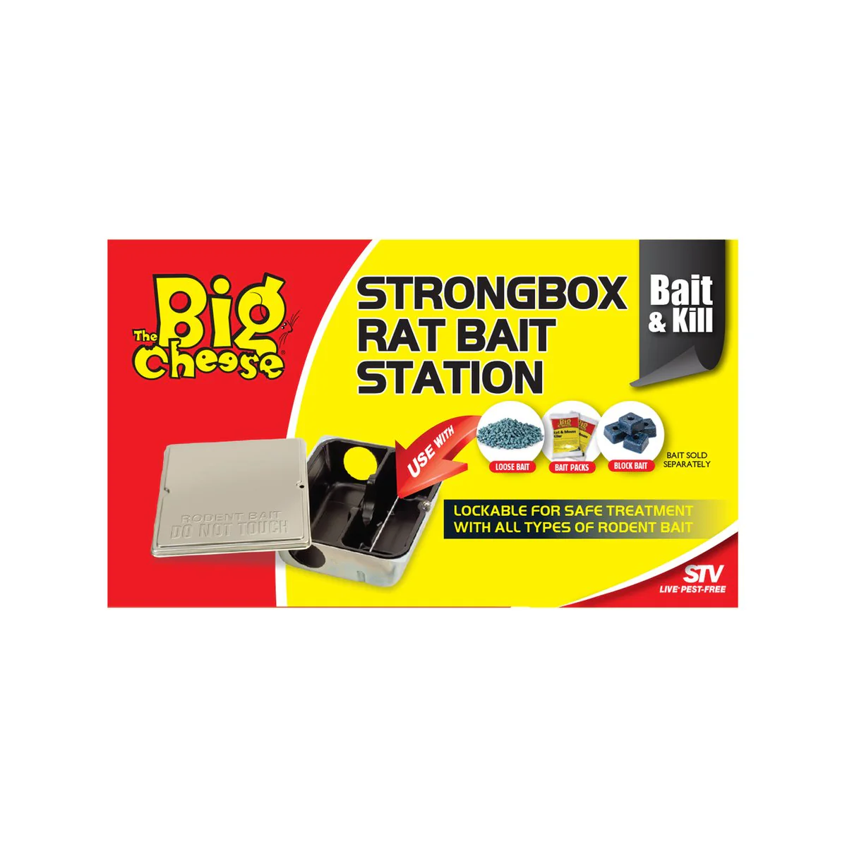The Big Cheese Rat Bait Station - 100mm x 200mm - Metal - Tamper Resistant - Image 2