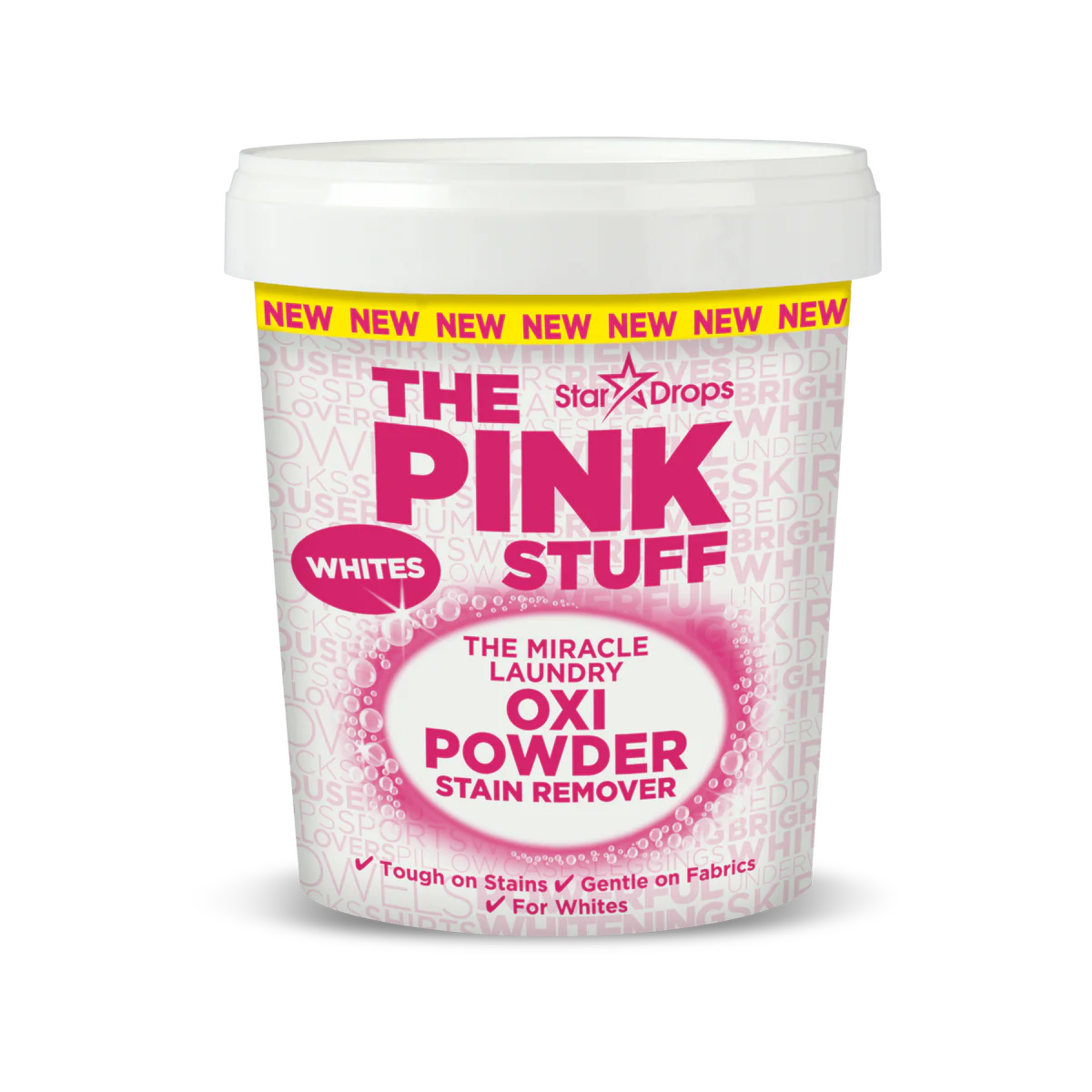 The Pink Stuff Miracle Laundry Oxi Powder Stain Remover - 1kg - Whites - Pink - Effective Stain Removal