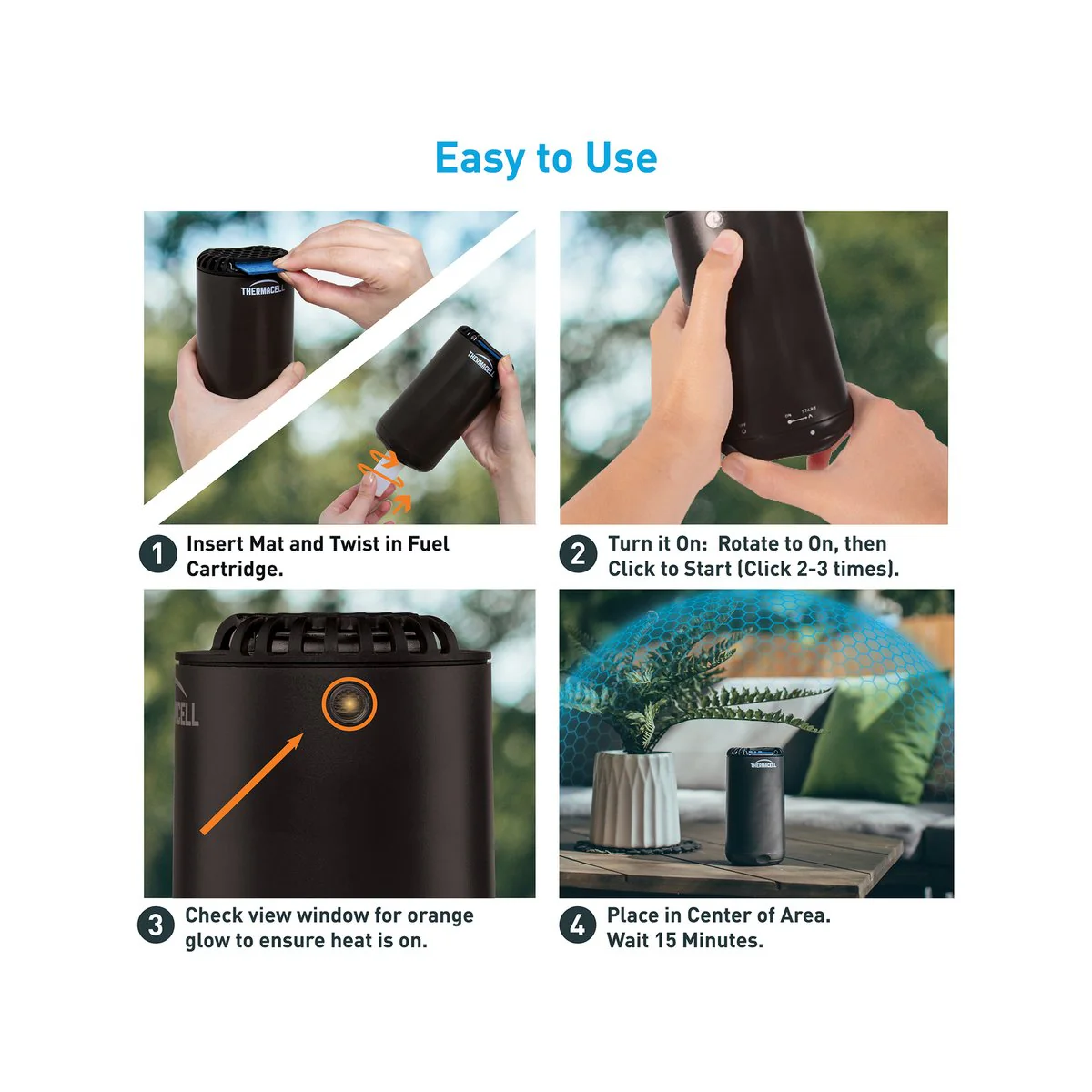 Thermacell Graphite Mini Halo Insect Repeller - 1 Pack - 110mm x 230mm - Silent Mosquito Protection - Image 5