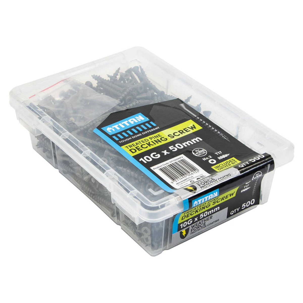 Titan 10g x 50mm Treated Pine Decking Screw Pack of 500 - Weather Resistant - Image 3