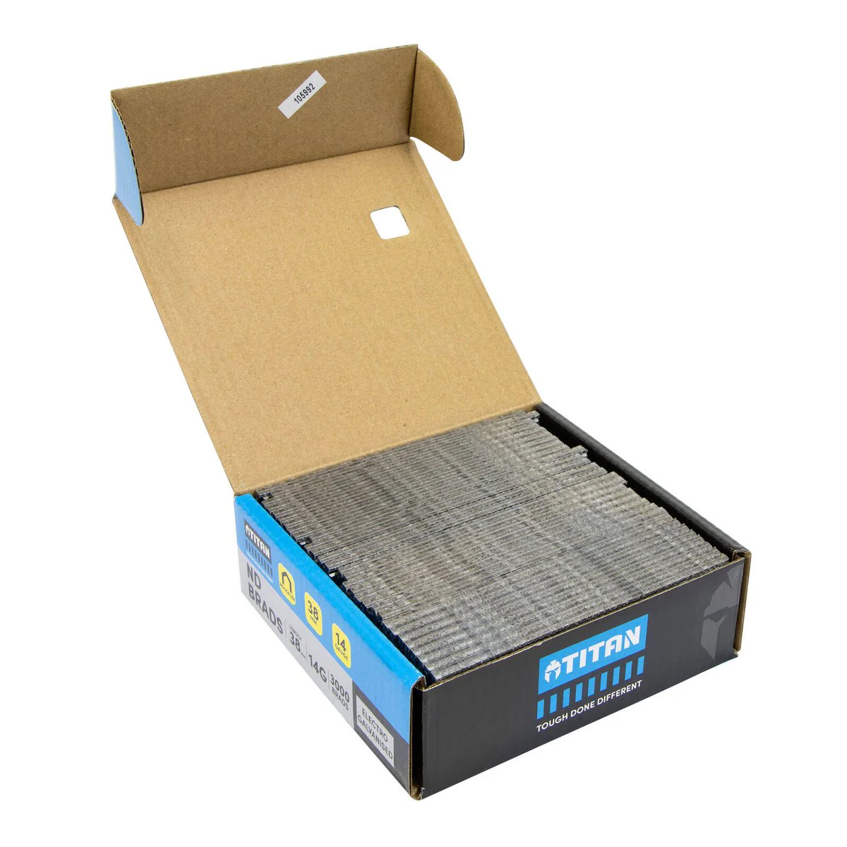 Titan 38mm Electro Galvanised Straight Collated Nail Brads Pack of 3000 - 14 Gauge - Chisel Point - Corrosion Resistant - Image 4