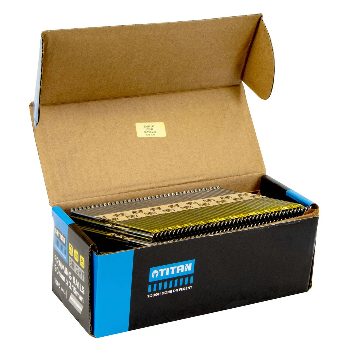 Titan 90mm Bright Steel Collated Framing Nails - Box of 1000 - Durable - Image 4