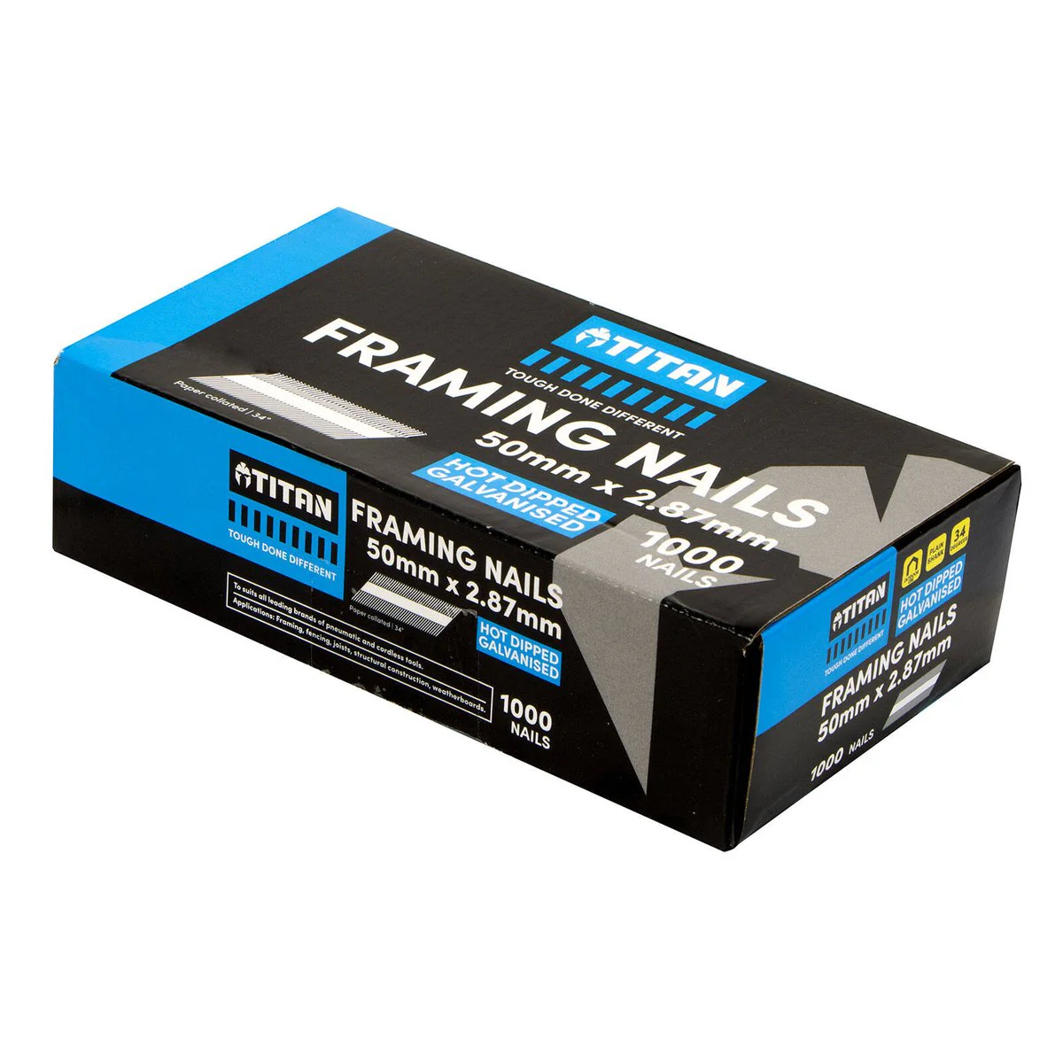 Titan Collated Framing Nails - 50mm x 2.87mm - Box of 1000 - Hot Dipped Galvanised - Image 3