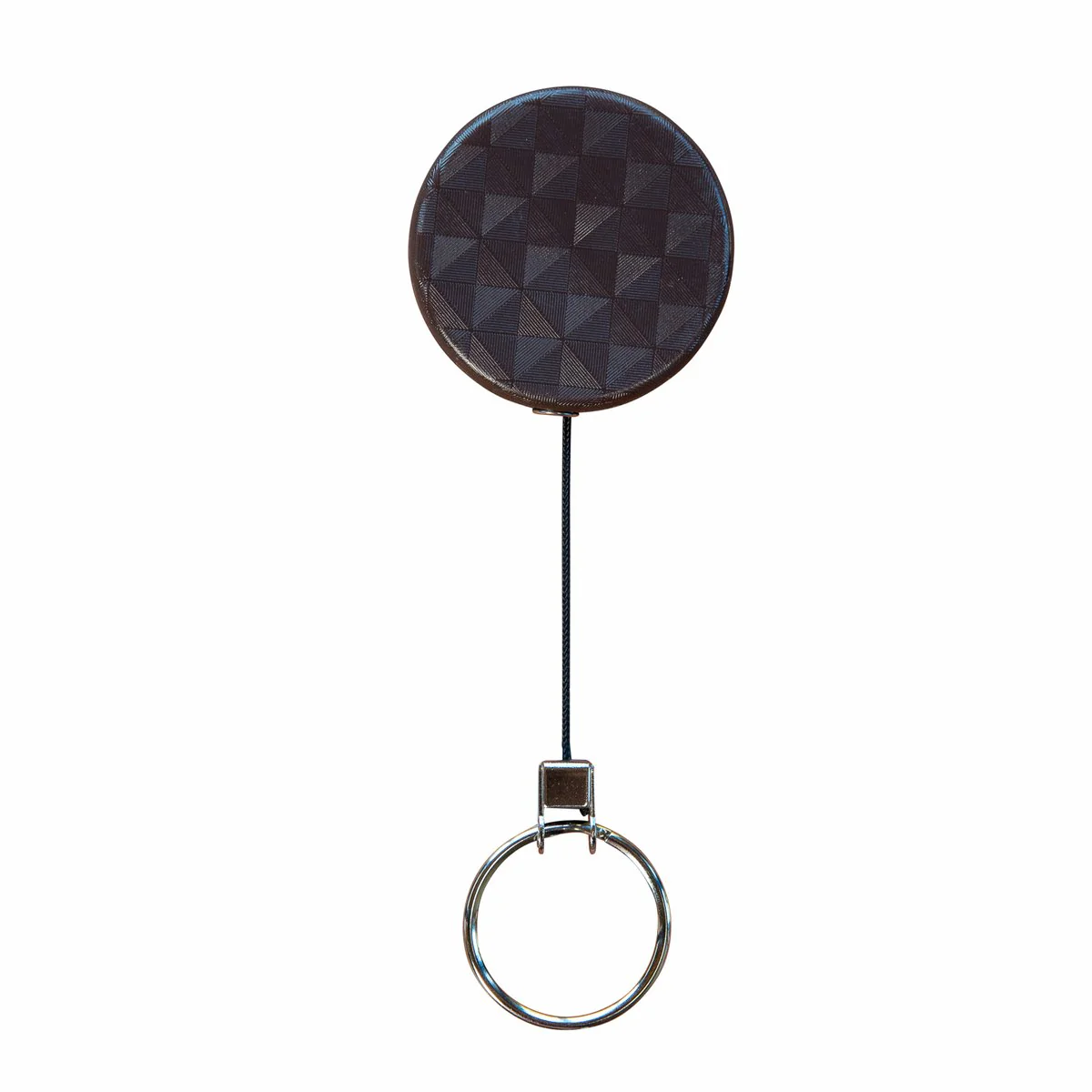 Titanium 900mm Pull Cord Key Reel - 90cm Retractable Nylon Cord - Steel Clip - Image 2