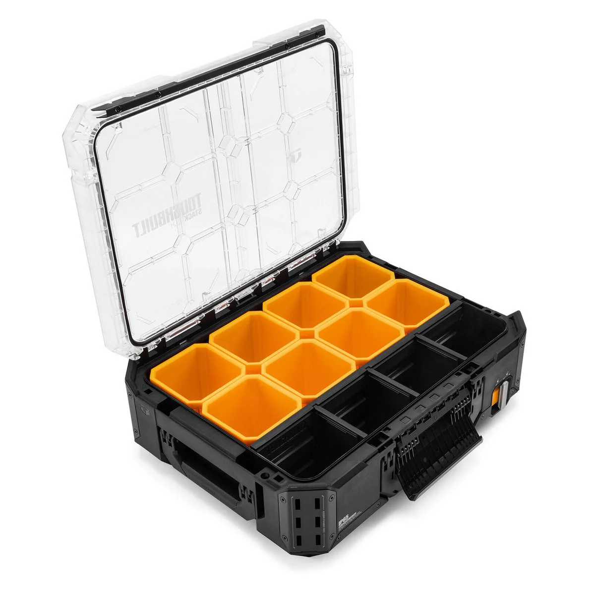 Toughbuilt Stacktech Organiser - 8 Deep Bins - 410mm x 185mm x 530mm - Durable Storage Solution - Image 2