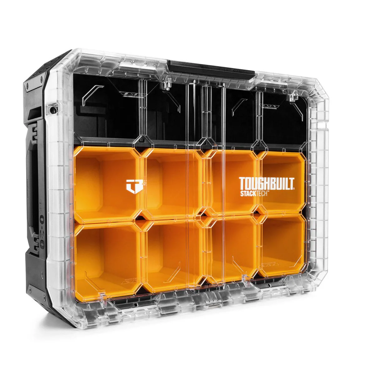 Toughbuilt Stacktech Organiser - 8 Deep Bins - 410mm x 185mm x 530mm - Durable Storage Solution - Image 3