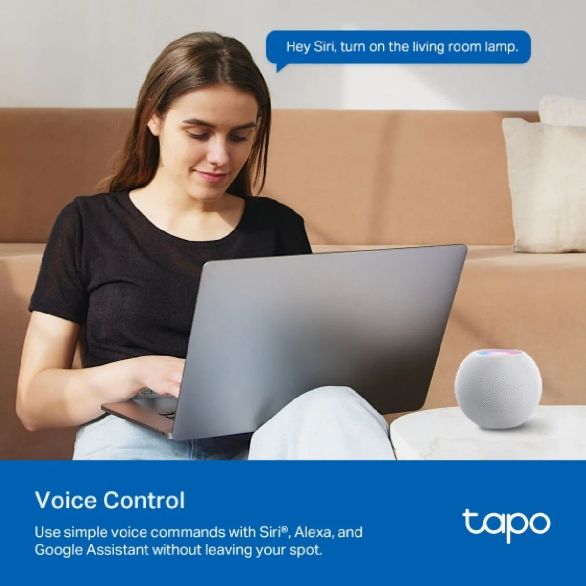 TP-Link Tapo P110M Energy Monitoring Smart Plug - Matter Compatible - 43.5mm x 76.5mm x 42mm - Remote Control - Voice Control - Image 4