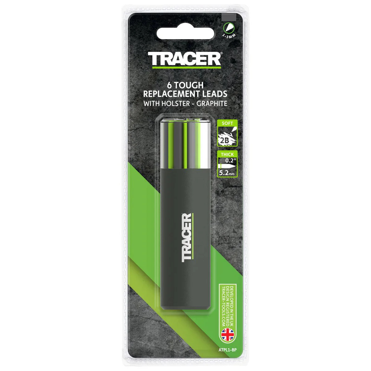Tracer Pro 5 Graphite Replacement Leads - 6pc 5.2mm Heavy Duty - Image 2