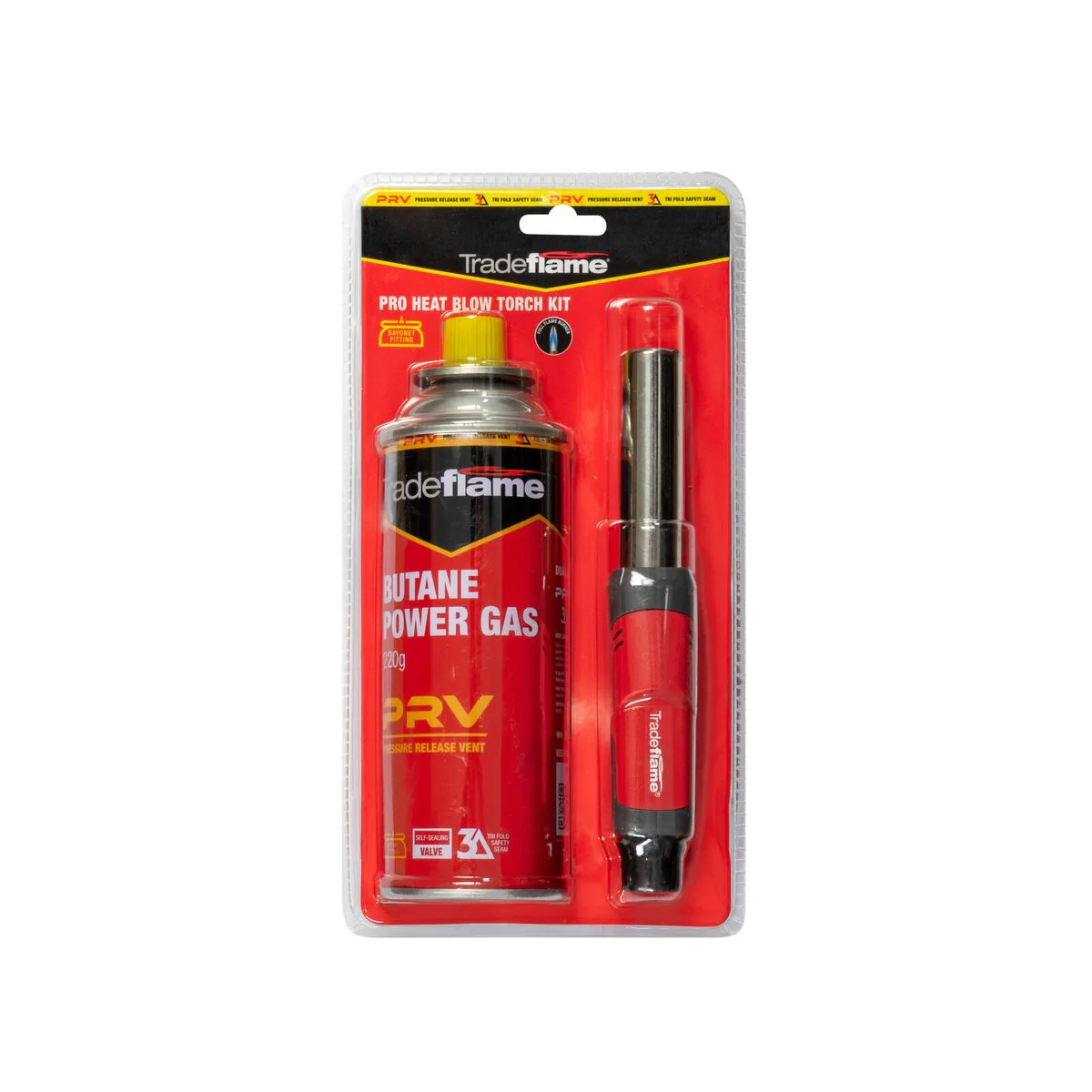 Tradeflame Blow Torch Kit - Bayonet Butane Gas - 110mm x 145mm - Dual Safety System - Image 2