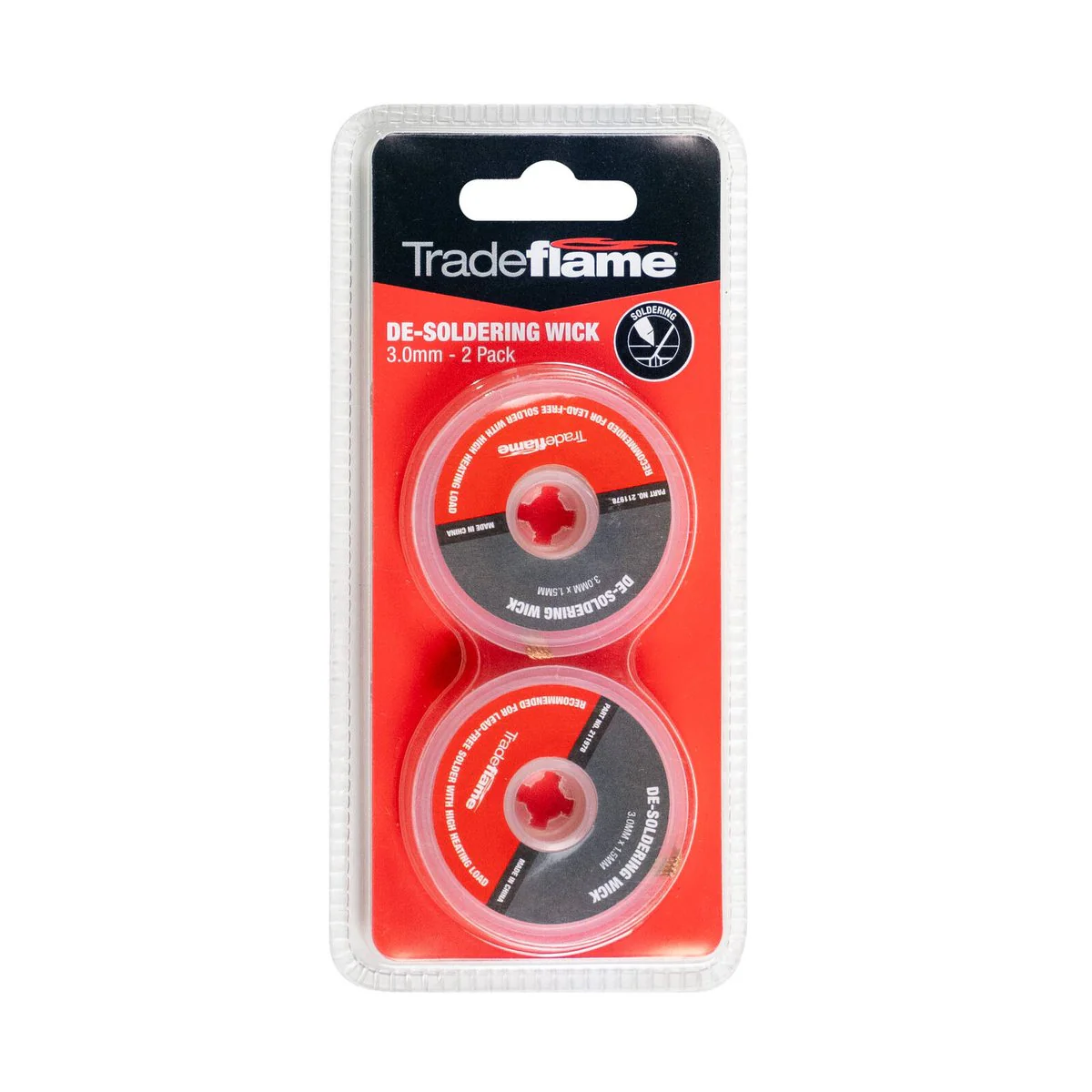 Tradeflame De-Soldering Wick 3.0mm x 1.5m - 2 Pack - Image 3