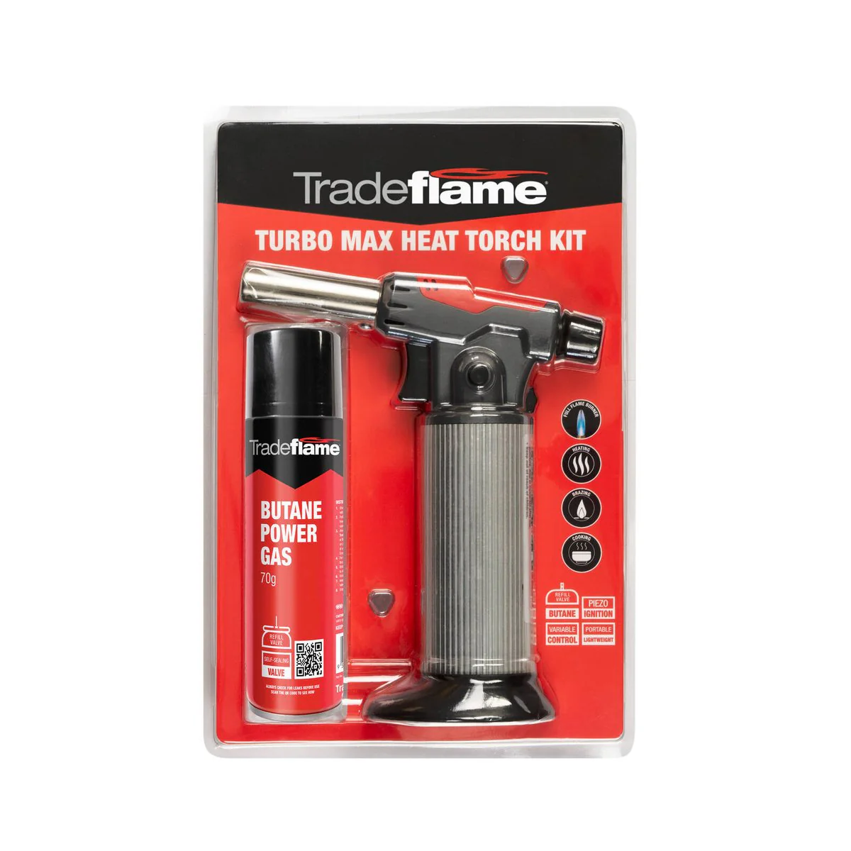Tradeflame Turbo Max Heat Torch Kit - Adjustable Flame - 200mm x 302mm x 67mm - Image 2