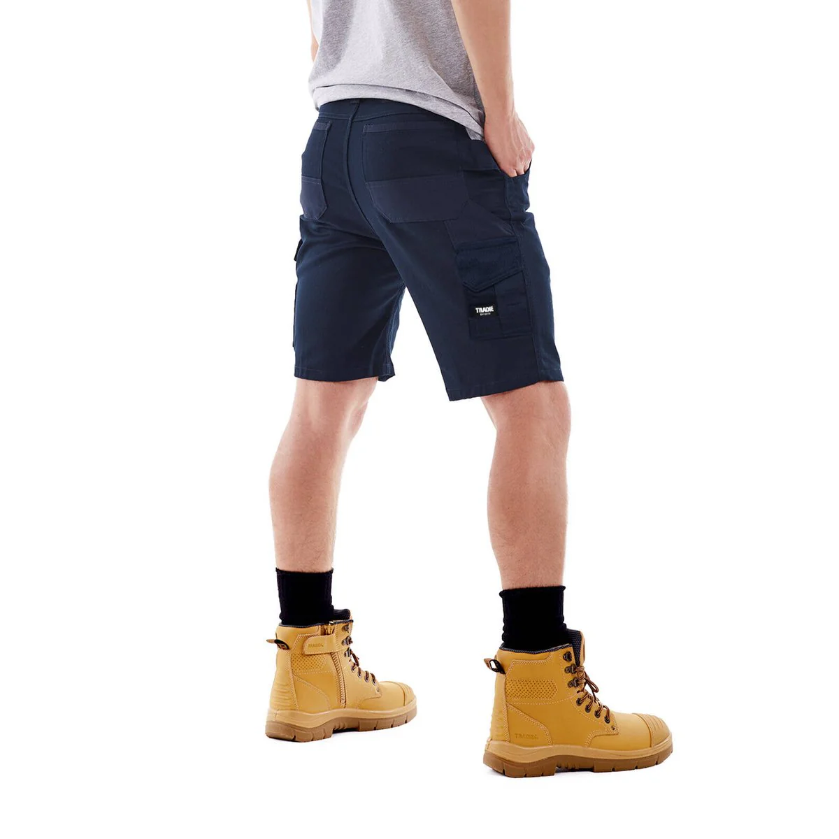Tradie Core Cargo Shorts 97 - Navy - Flex Fabric - No Ouch Crouch - 500mm x 520mm x 15mm - Image 4
