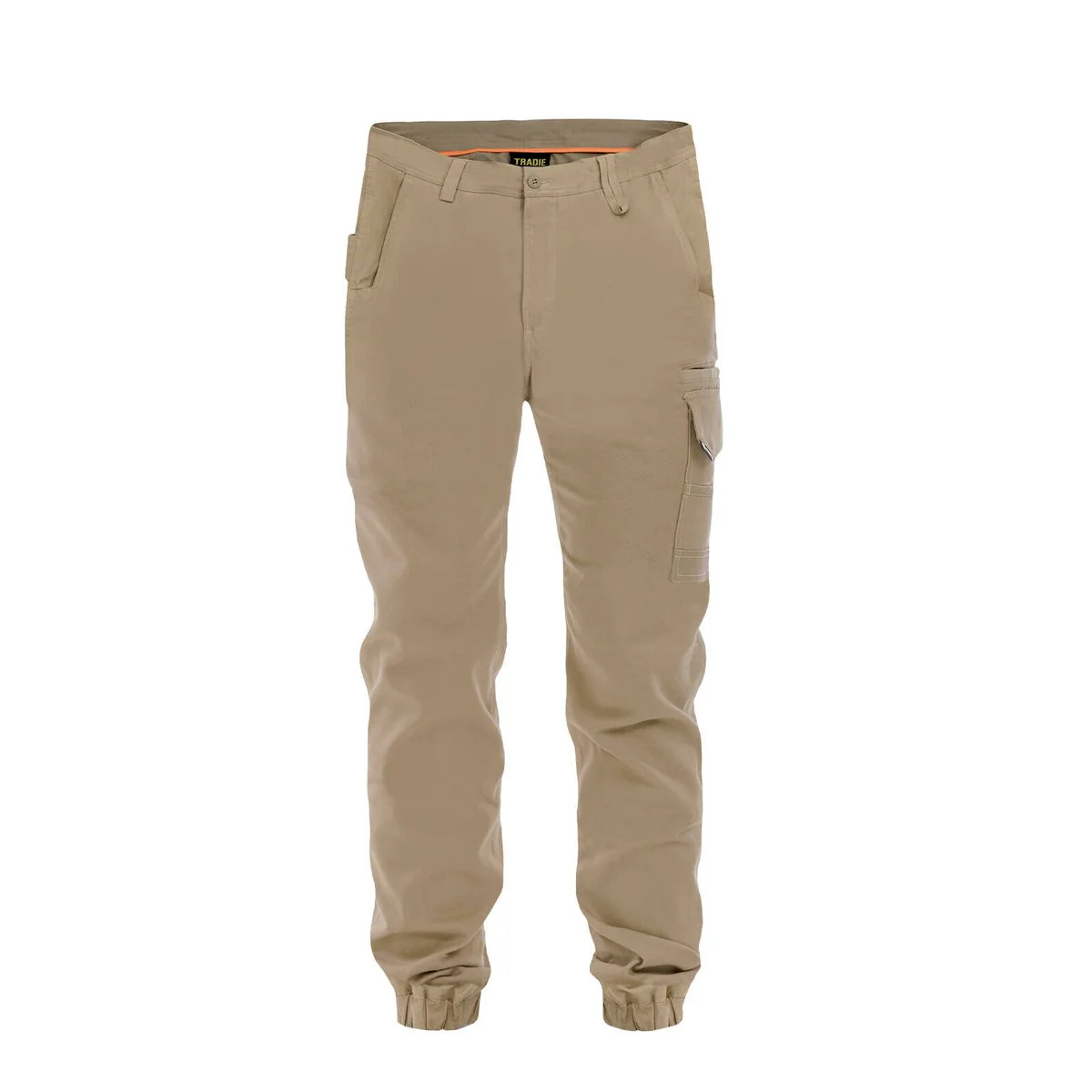 Tradie Core Khaki Skinny Cuffed Pant 102 - Flex Fabric - Cuffed Ankle - 380mm x 730mm x 30mm