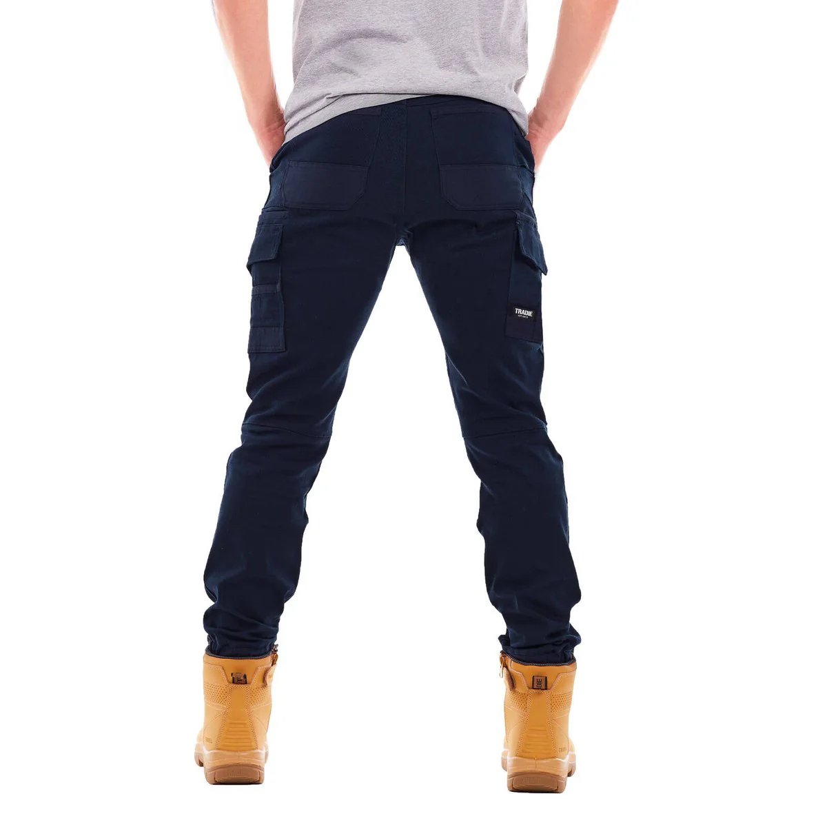 Tradie Core Navy Skinny Cuffed Pant 102 - 510g - Flex Fabric - Cuffed Ankle - Image 3
