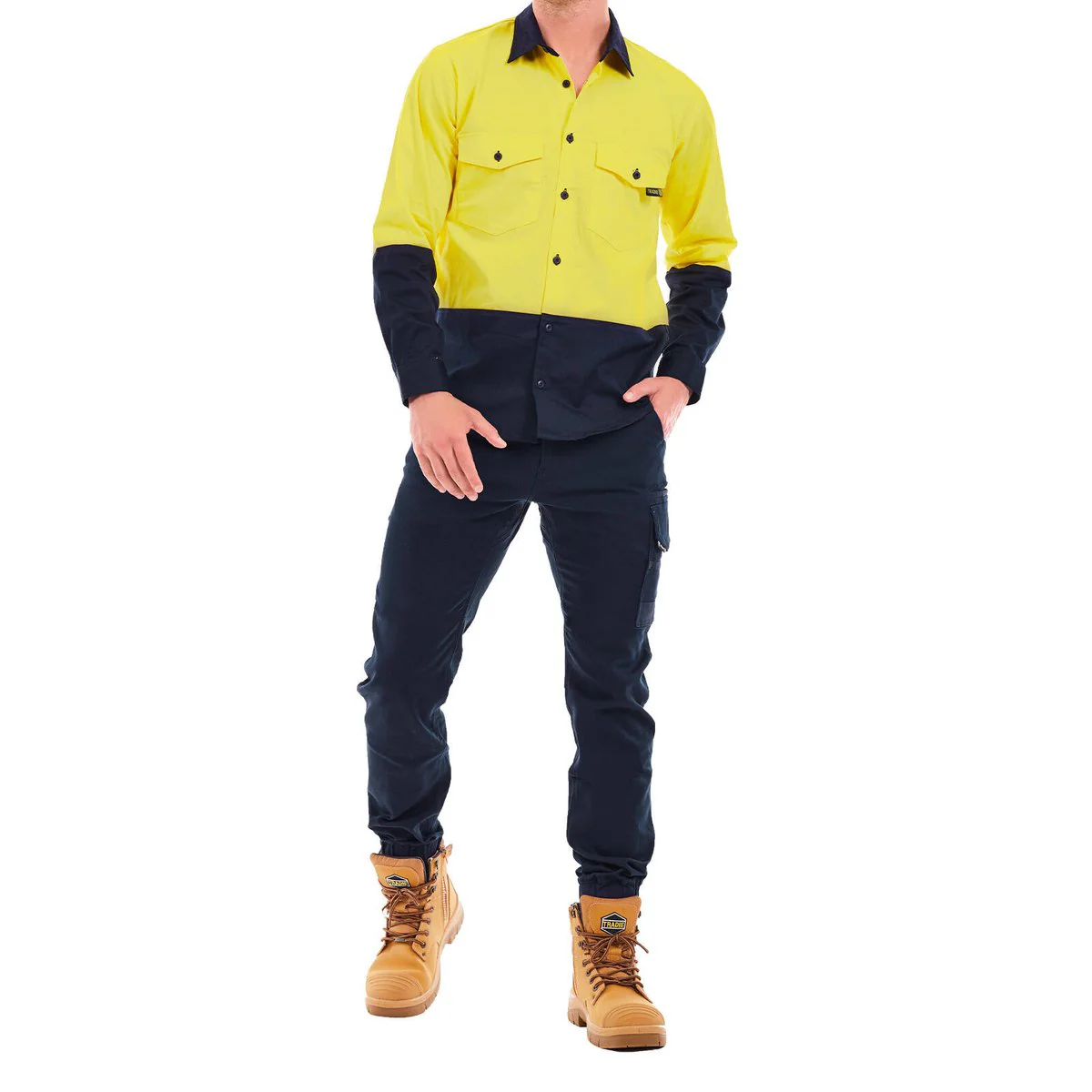 Tradie Core Navy Skinny Cuffed Pant 82 - Flex Fabric - Cuffed Ankle - 510g - Image 5