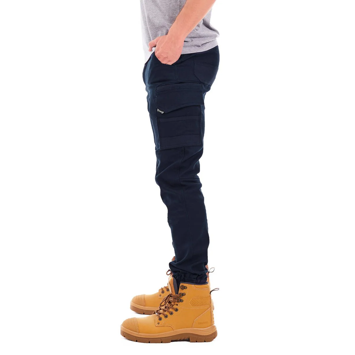 Tradie Core Navy Skinny Cuffed Pant 87 - 510g - Flex Fabric - Cuffed Ankle - Image 4