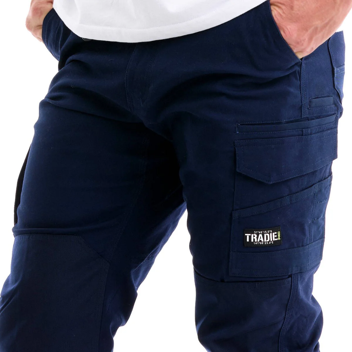 Tradie Pro Cargo Pant 97 - Navy - 2-Way Stretch - UPF Protection - Durable - Image 2