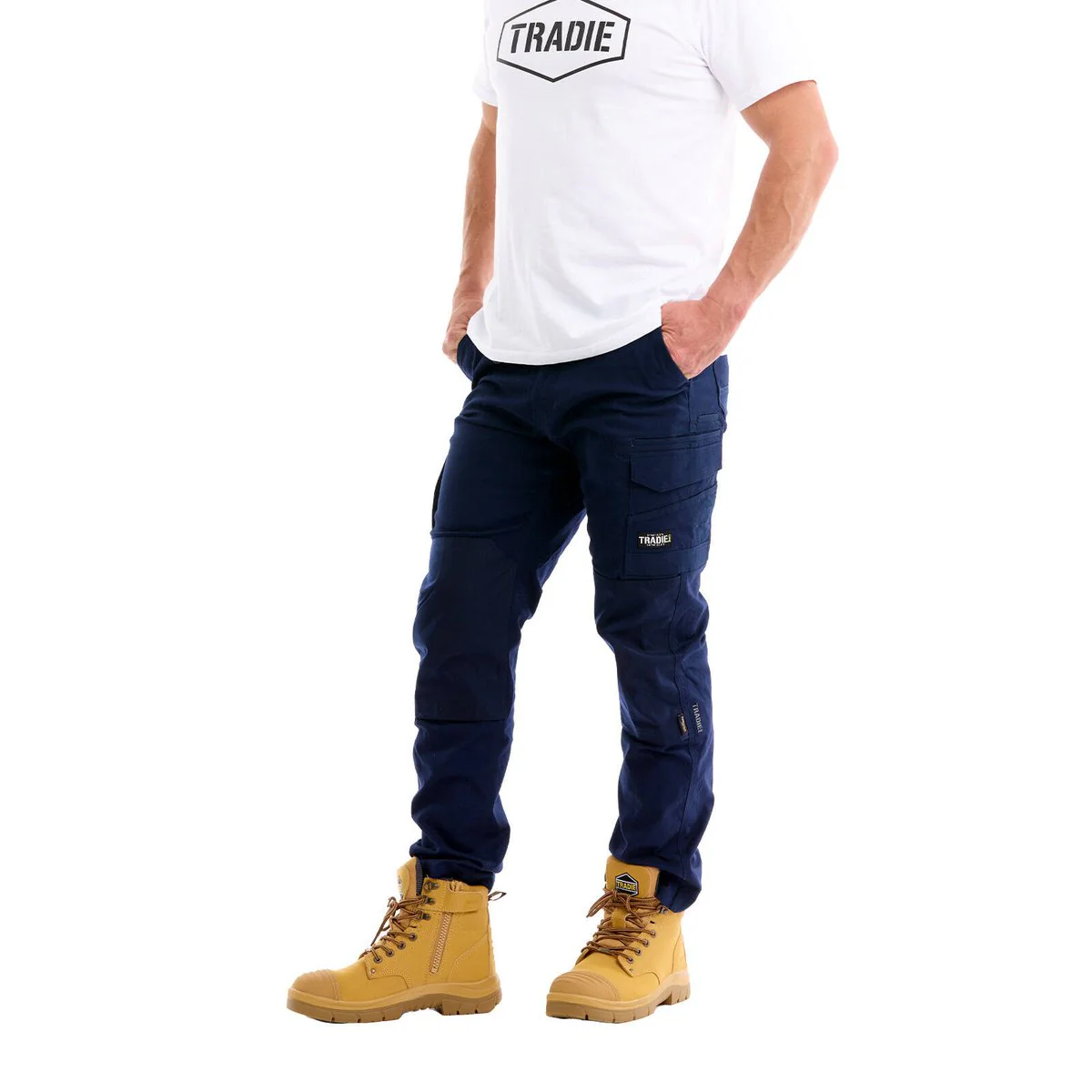 Tradie Pro Cargo Pant 97 - Navy - 2-Way Stretch - UPF Protection - Durable - Image 4