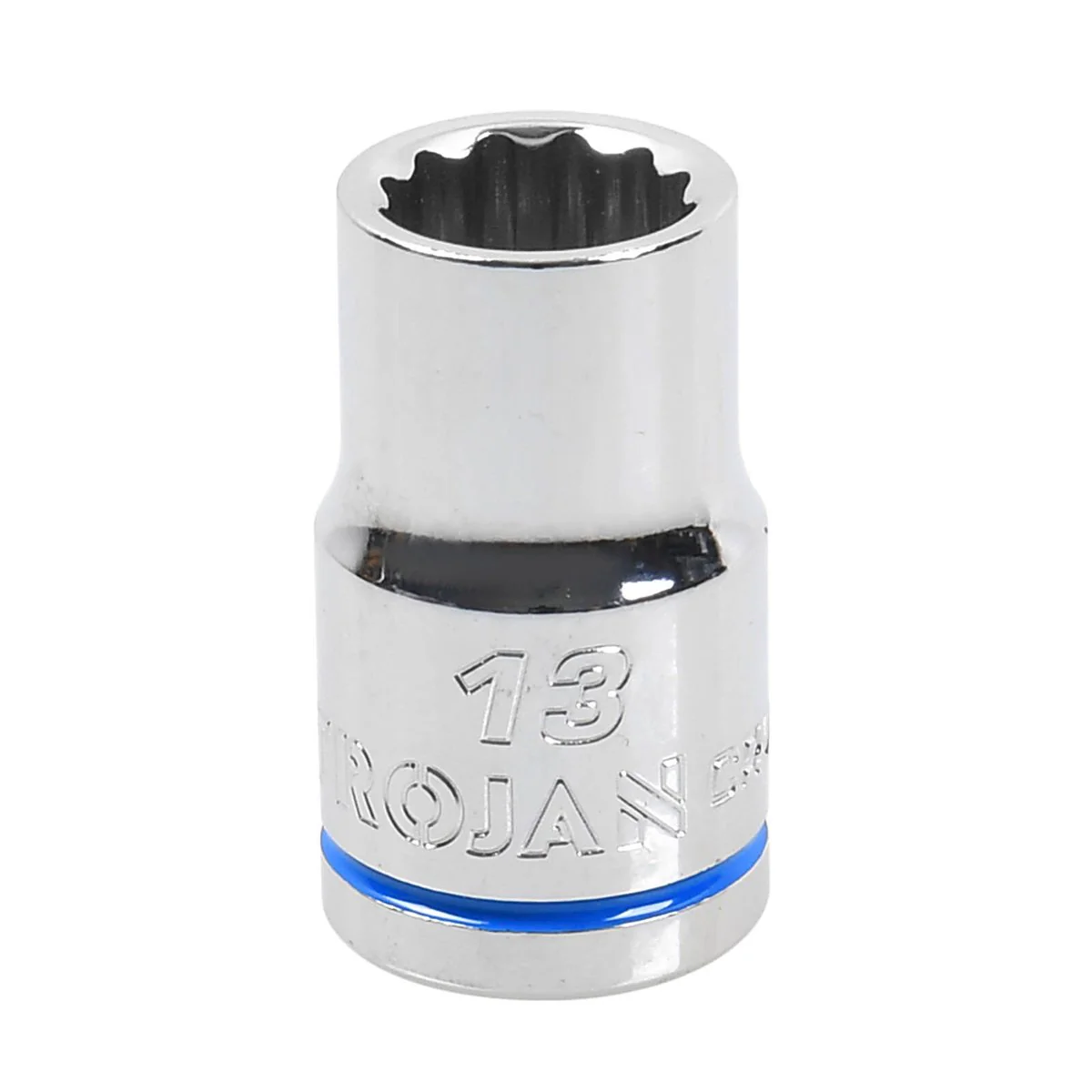 Trojan 13mm Socket 1/2" Drive - Polished Chrome Vanadium - Durable Design