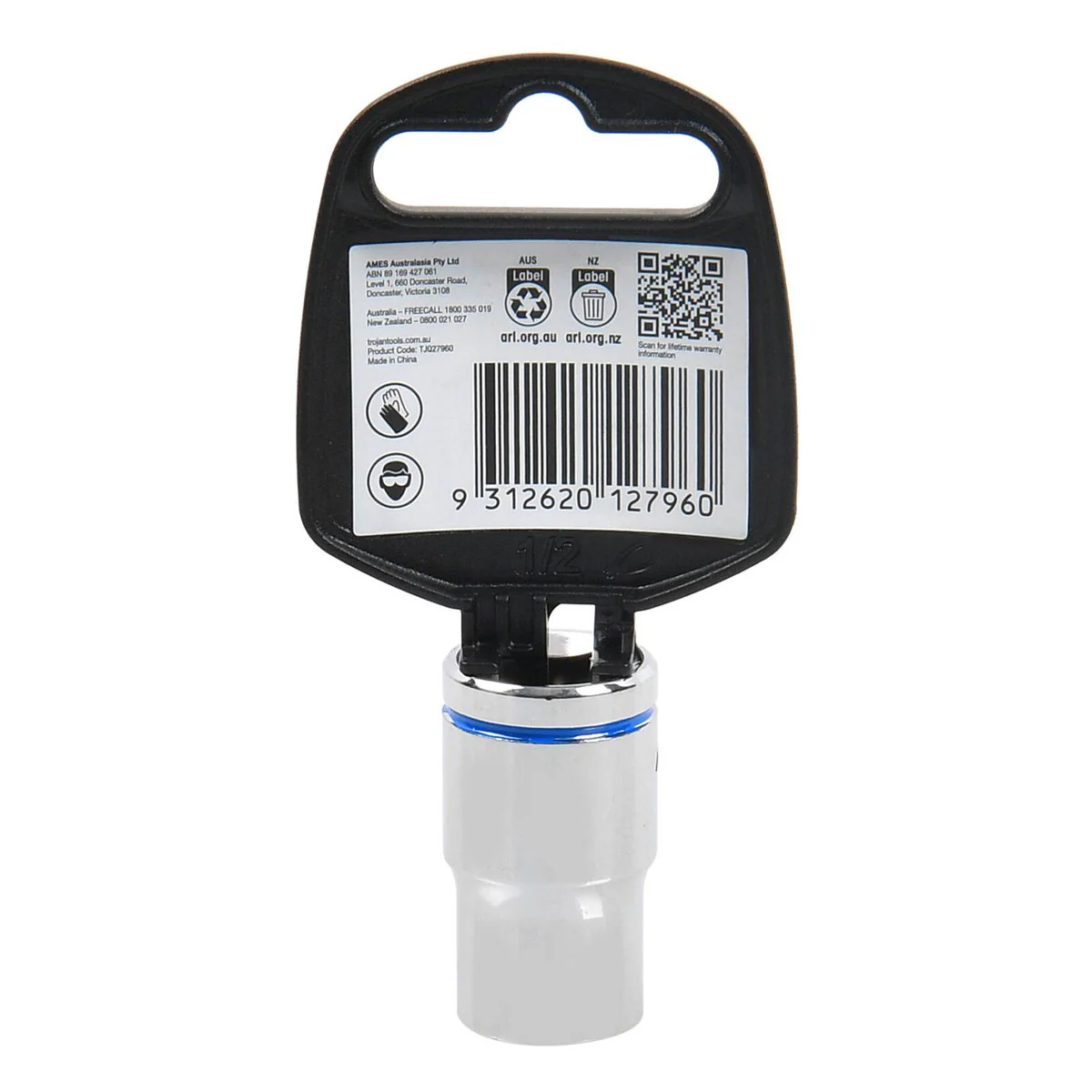 Trojan 13mm Socket 1/2" Drive - Polished Chrome Vanadium - Durable Design - Image 3
