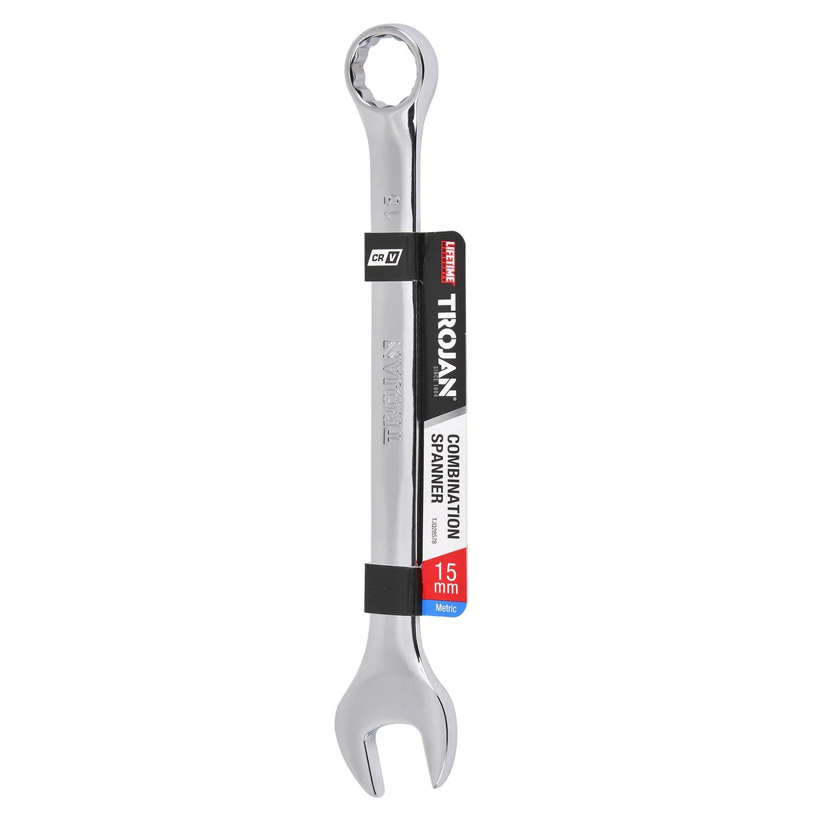 Trojan 15mm Combination Spanner - Polished Chrome Vanadium - Durable Tool - Image 2