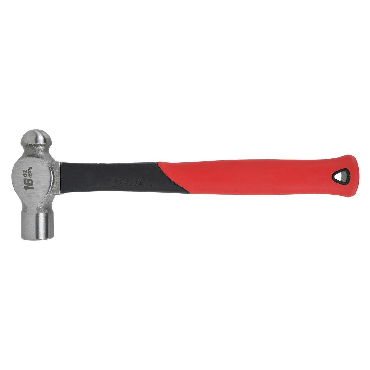 Trojan 16oz Fibreglass Ball Pein Hammer - 450g - Durable Steel Head