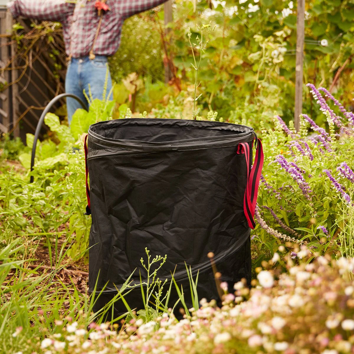 Trojan 175L Pop Up Garden Bag - Durable Nylon - Collapsible Design - 560mm x 710mm - Image 4