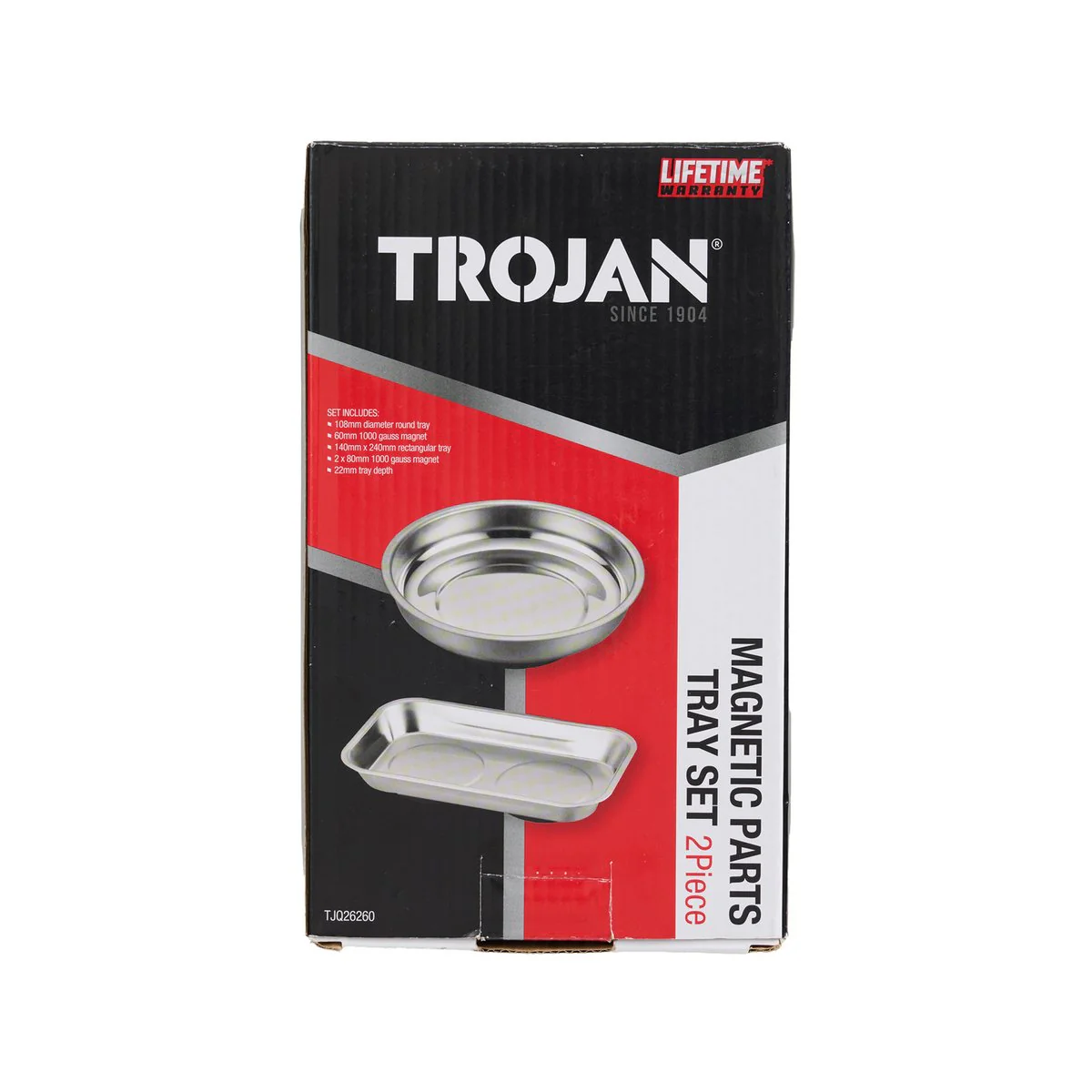 Trojan 2 Piece Magnetic Parts Tray Set - 22mm Depth - Organise Small Metal Parts - Image 2