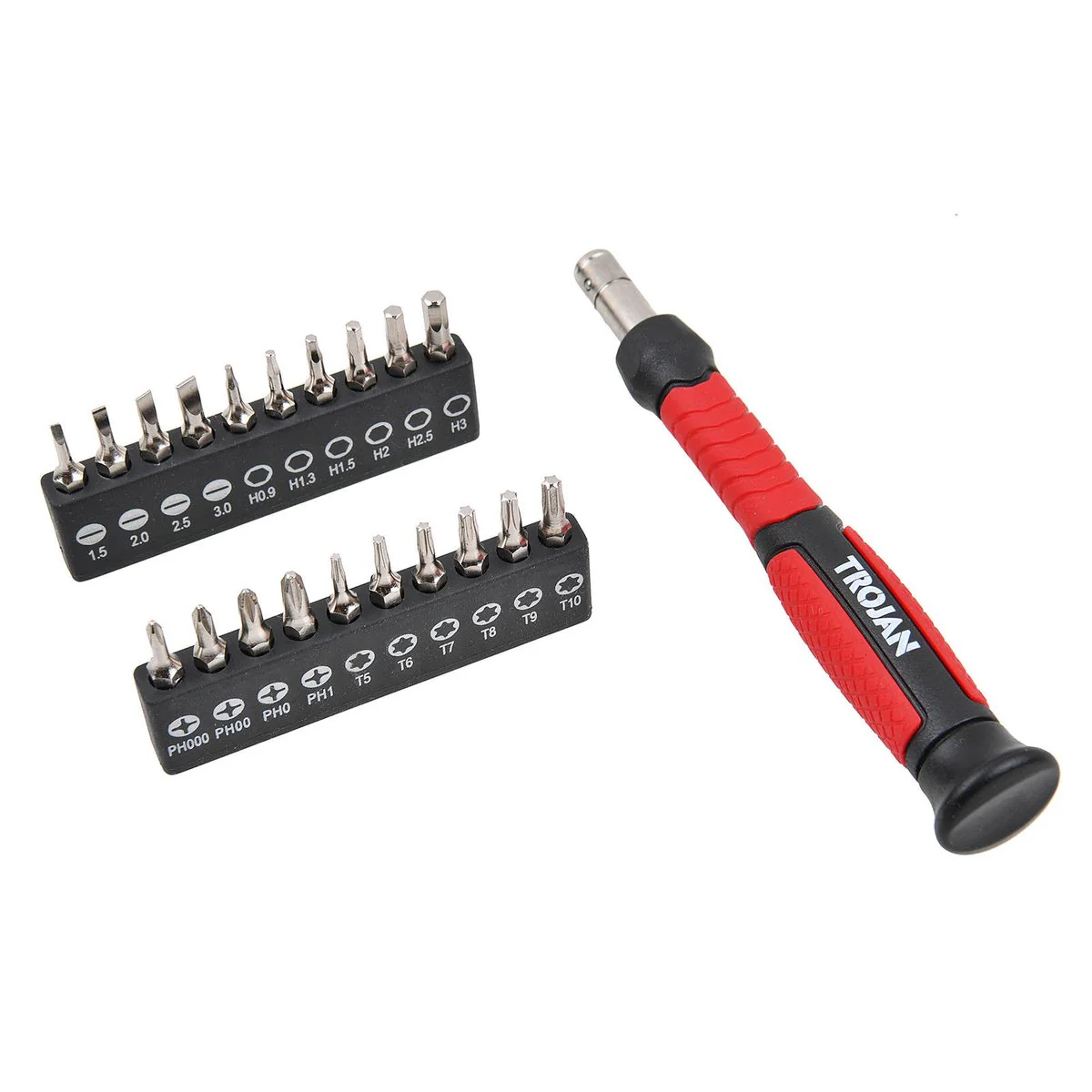 Trojan 20 Piece Precision Screwdriver Set - 75mm x 150mm - Versatile Bits - Image 2